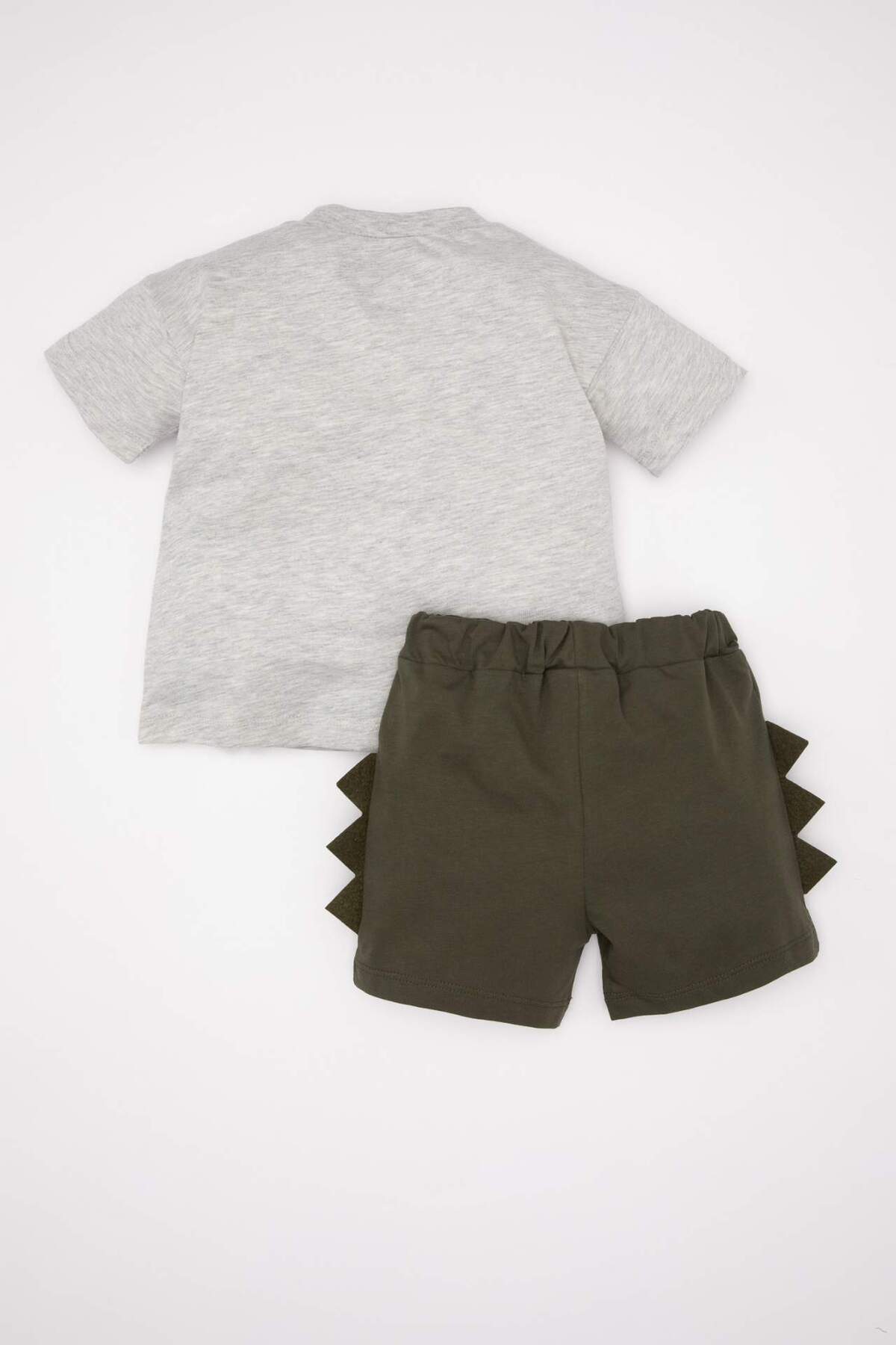 Defacto Erkek Bebek 2li Takım Bisiklet Yaka Dinazor Baskılı Kısa Kollu Tişört Şort C6083A524SM fotoğrafı 5 (önizleme)