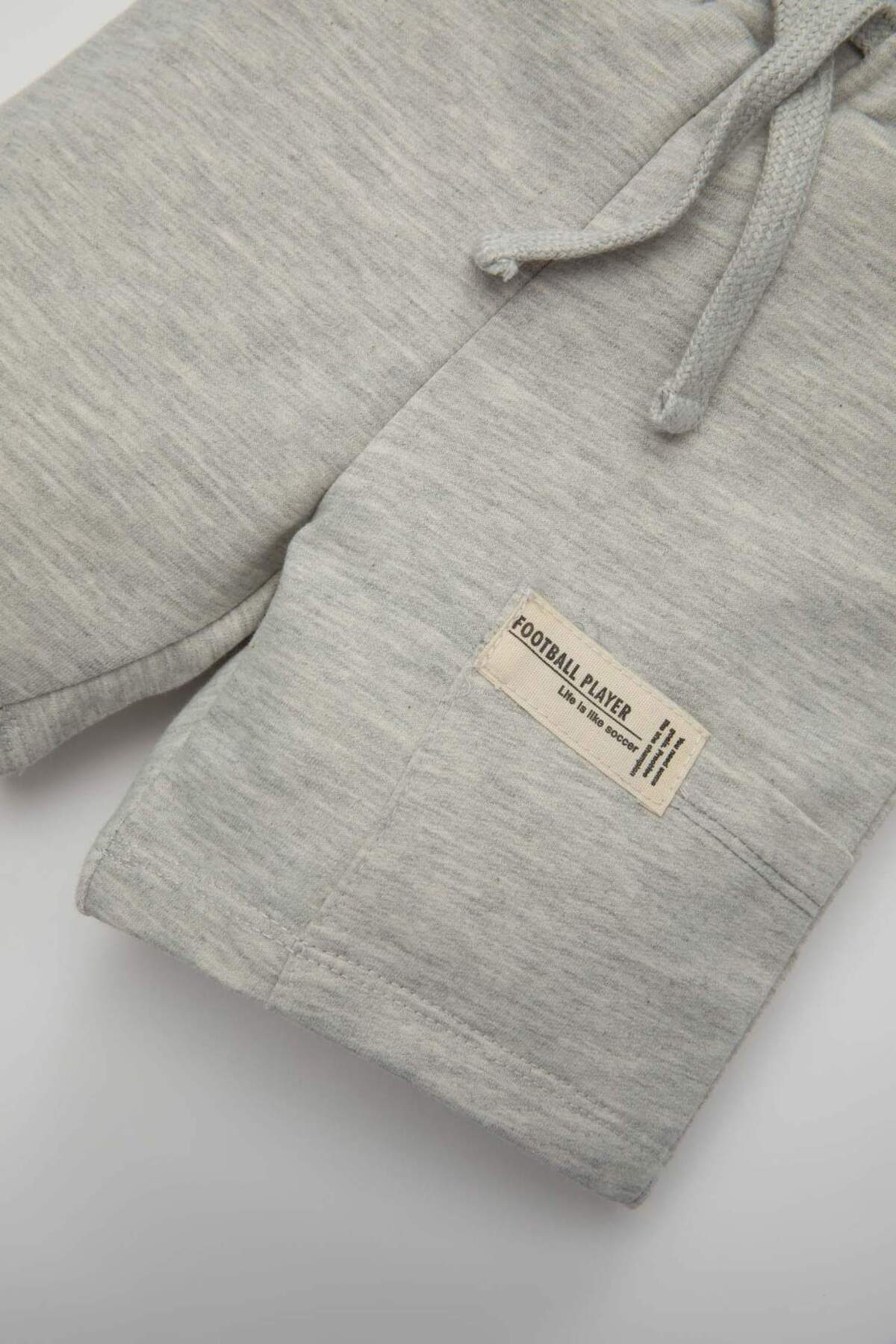 Defacto Etiket Baskılı Şort Erkek Bebek D1501A524SM fotoğrafı 5 (önizleme)