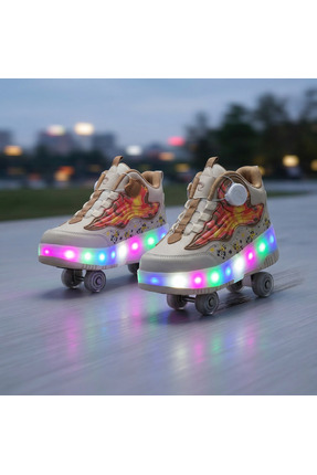 ROCKY Çocuk Patenli Işıklı Ayakkabı - Yeni - Tekerlekli Boğazlı Spor Ayakkabı...