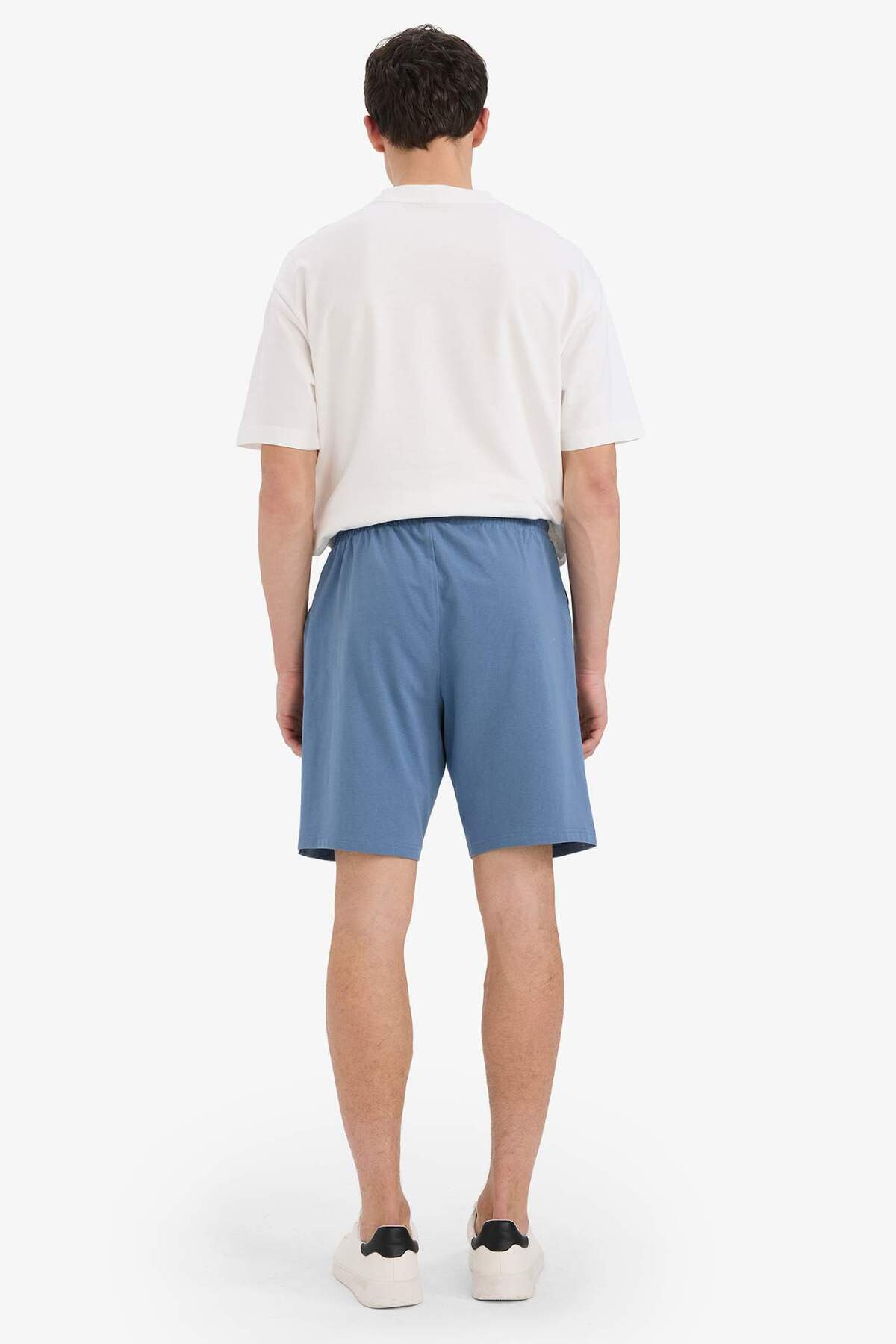 Defacto  Slim Fit Dar Kesim Cepli Basic Düz Bermuda Şort W1105AZ24SM - Görsel 6