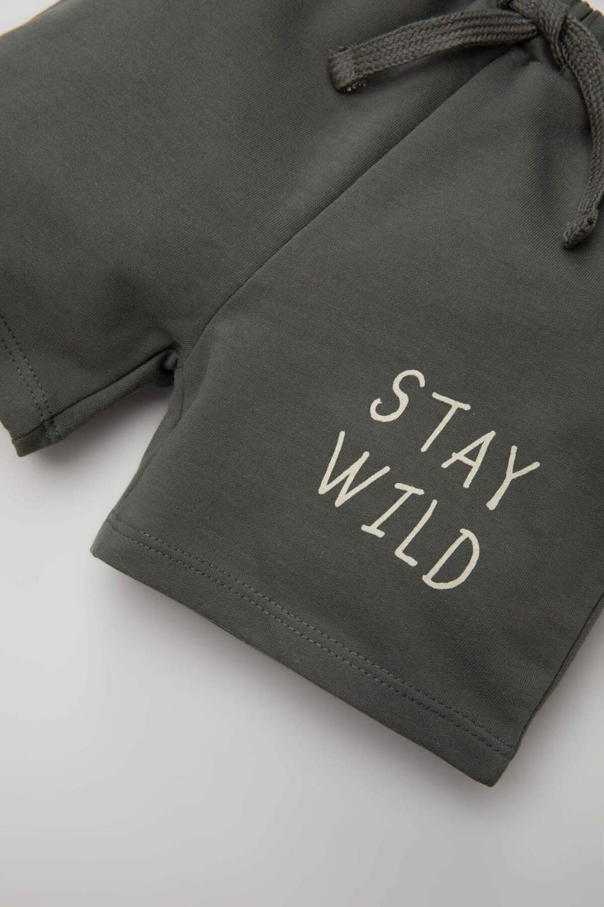 Defacto Baskılı Şort Erkek Bebek C0982A524SM fotoğrafı 3 (önizleme)