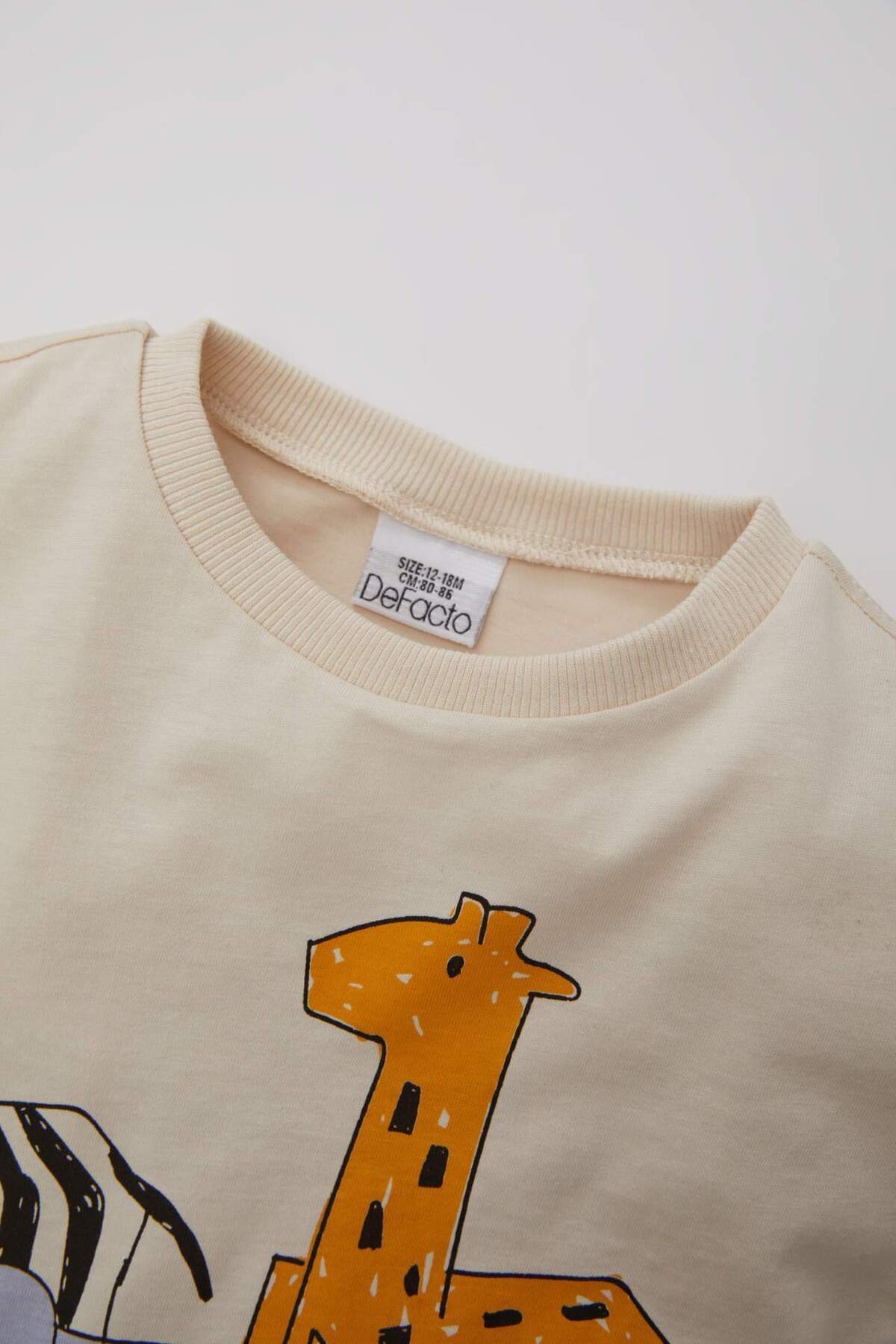 Defacto Erkek Bebek 2li Takım Hayvan Desenli Bisiklet Yaka Kısa Kollu Tişört Şort C0984A524SM fotoğrafı 3 (önizleme)