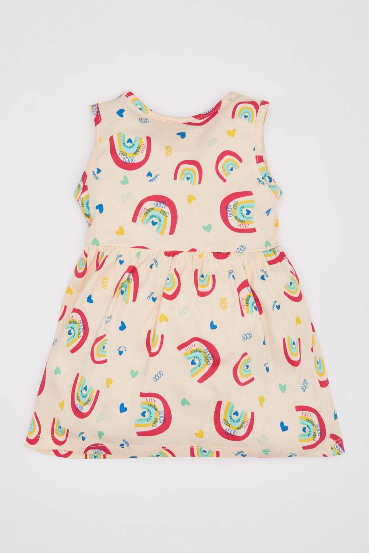 Defacto Kız Bebek Desenli Kolsuz Elbise C0074A524SM fotoğrafı 4 (önizleme)