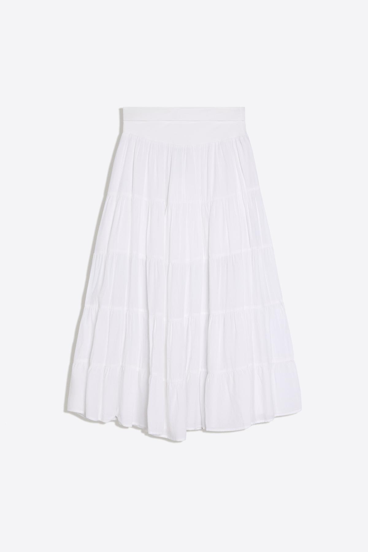 Bershka  Kıvrık belli midi etek - Görsel 6