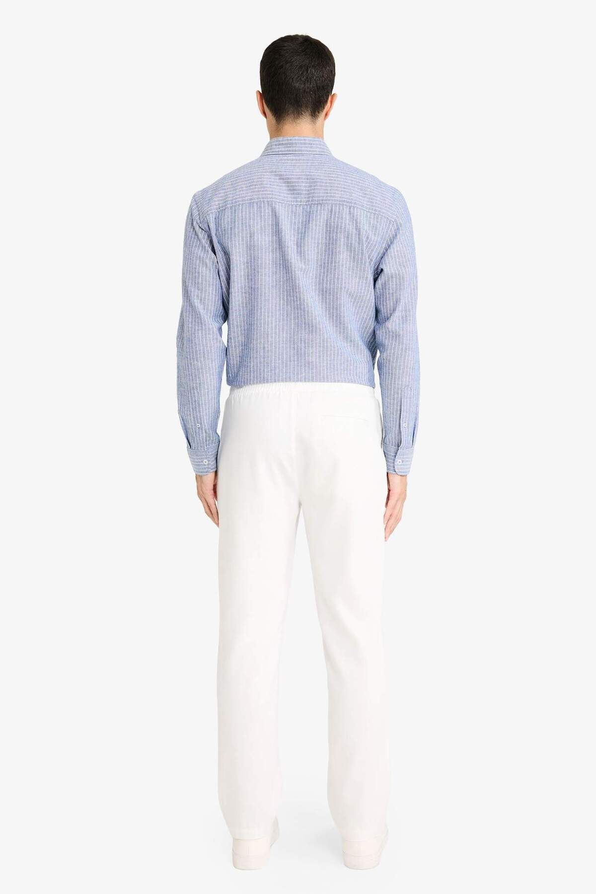 DeFacto Ultra Yumuşak Yazlık Jogger Fit Basic Cepli Dar Paça Pantolon B4091AX24SP görsel 4