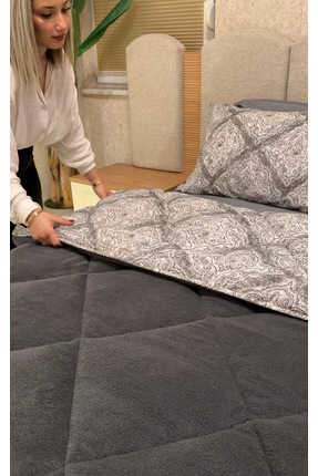 İlay home concept ÇİFT KİŞİLİK 5 PARÇA WELSOFT UYKU SETİ ÇARŞAFLI HURÇLU 5 pa...