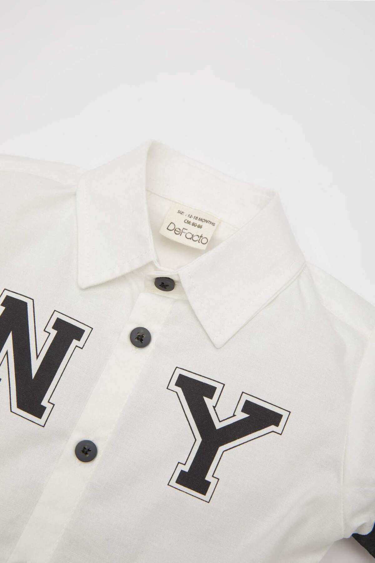 Defacto Poplin Kısa Kollu Gömlek Erkek Bebek C2200A524SM fotoğrafı 6 (önizleme)