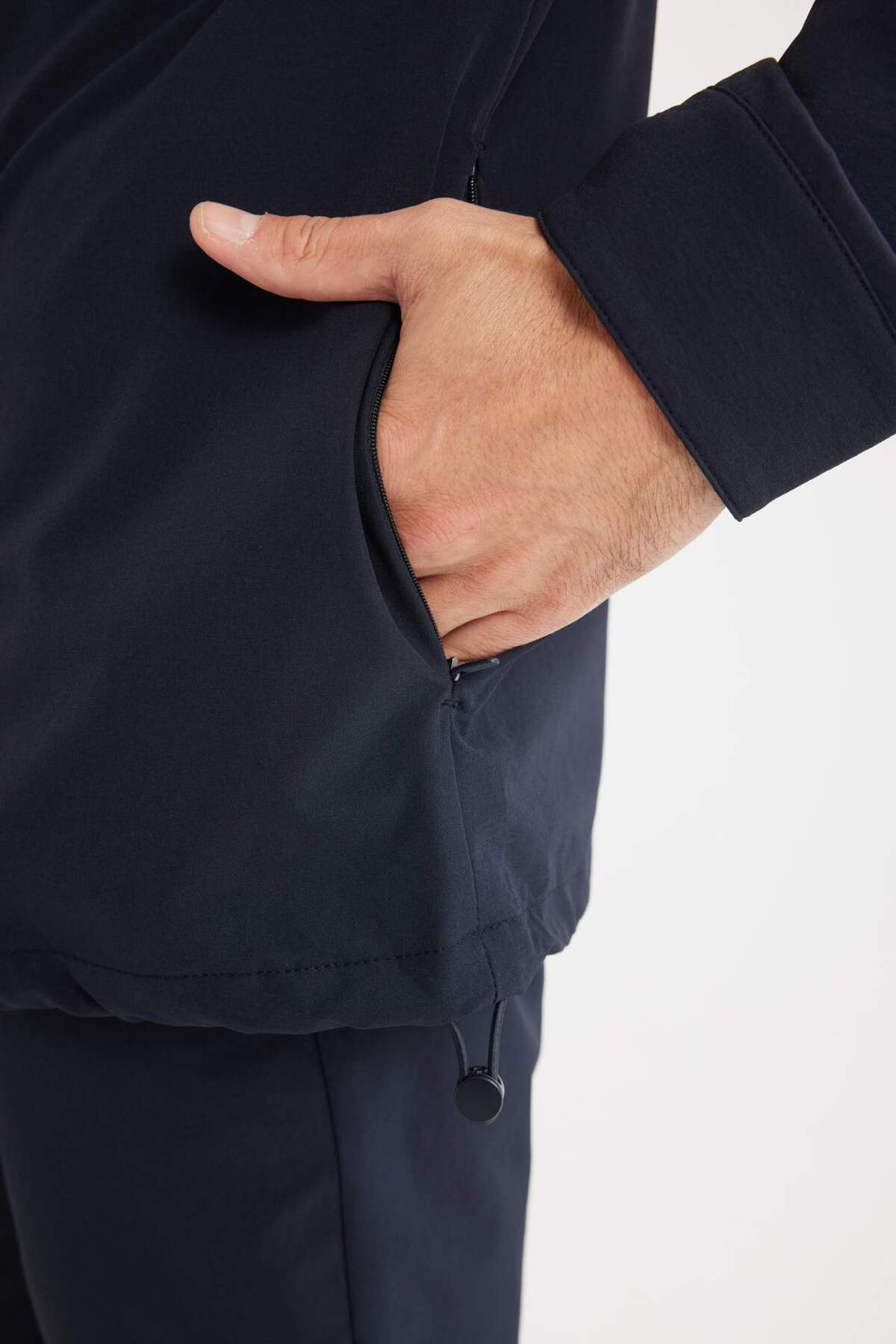 Defacto  Regular Fit Polo Yaka Çıtçıt Kapamalı Cepli Teknik Gömlek Ceket B7396AX24SP - Görsel 6