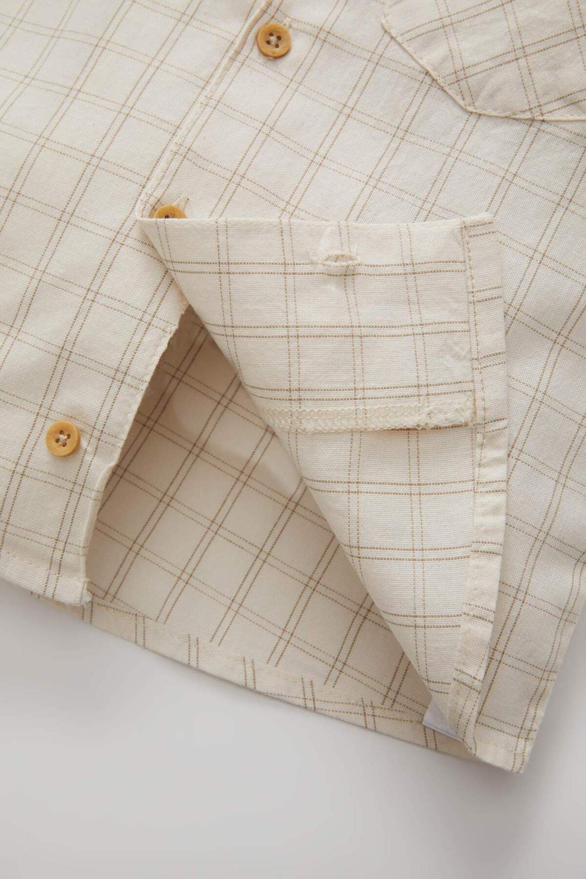 Defacto Kısa Kollu Kareli Gömlek Erkek Bebek B9258A524SM fotoğrafı 5 (önizleme)