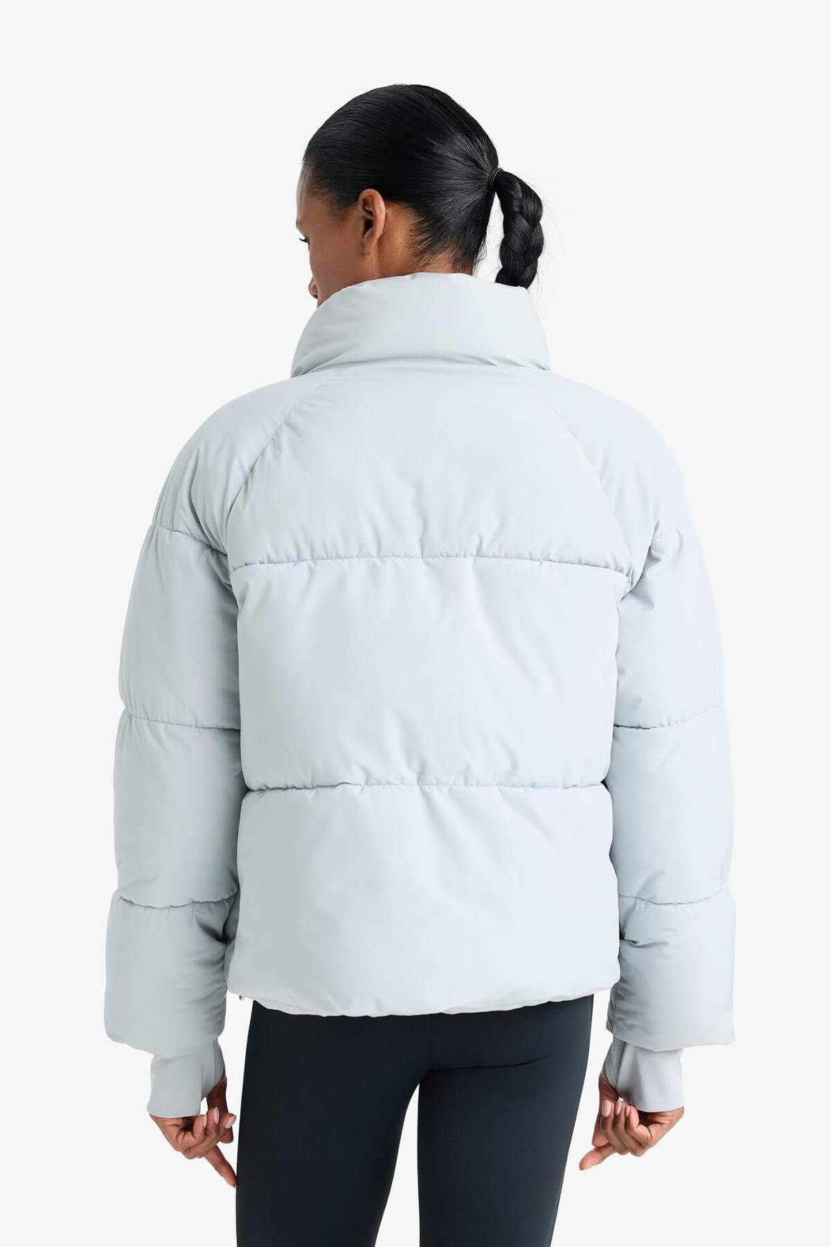 Defacto  DeFactoFit Su Geçirmez Dik Yaka Puffer Şişme Mont A1550AX23AU - Görsel 6