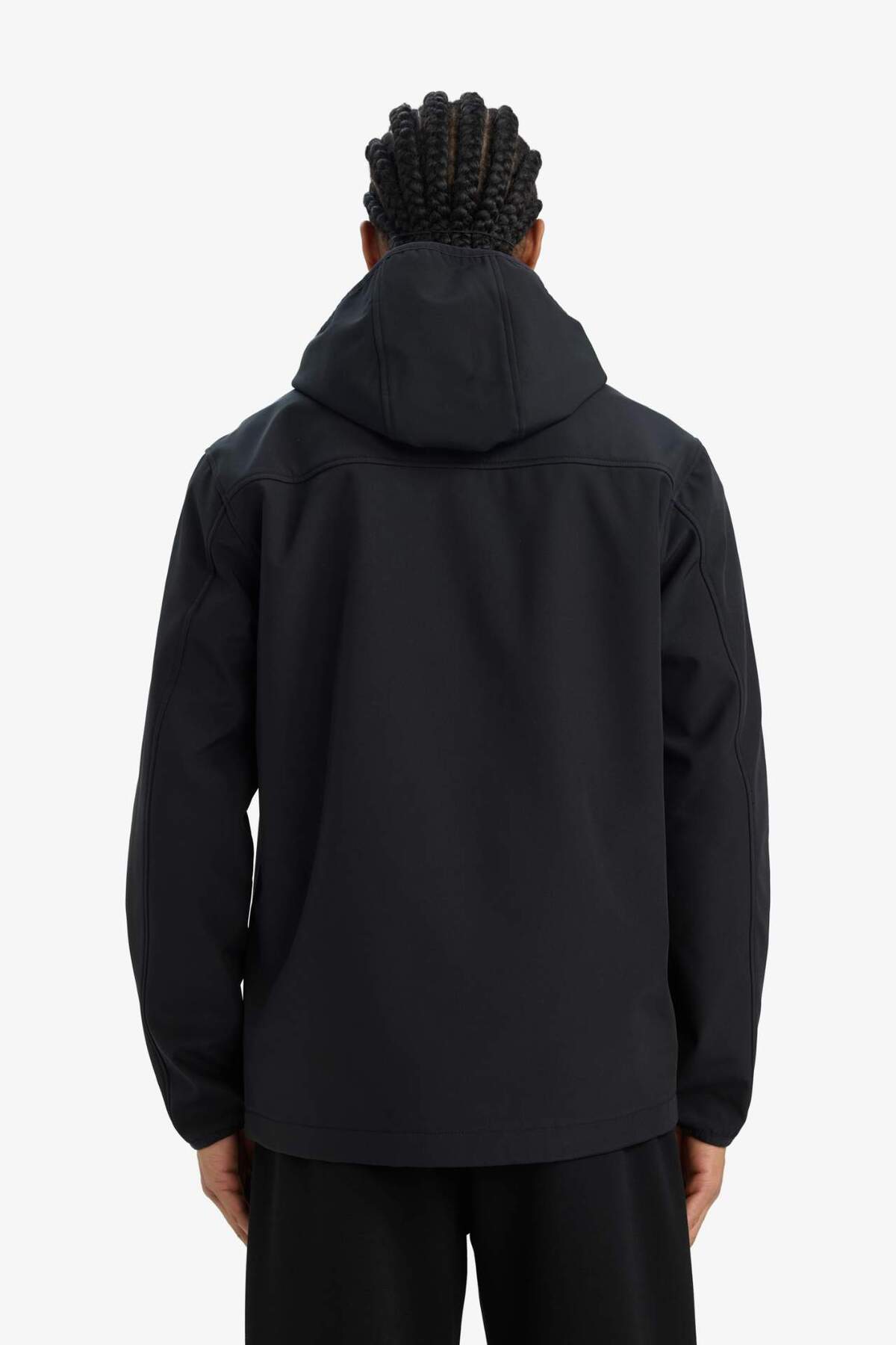 Defacto Su İtici Softshell Polar Regular Fit Kapüşonlu Fermuarlı