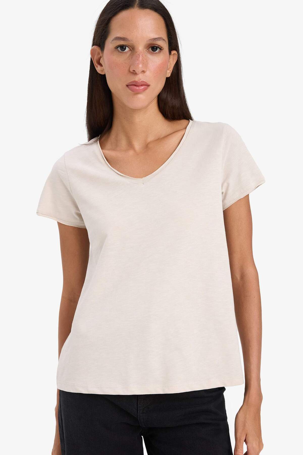 100% Cotton Print Plain T-Shirt K1507AZ23SM