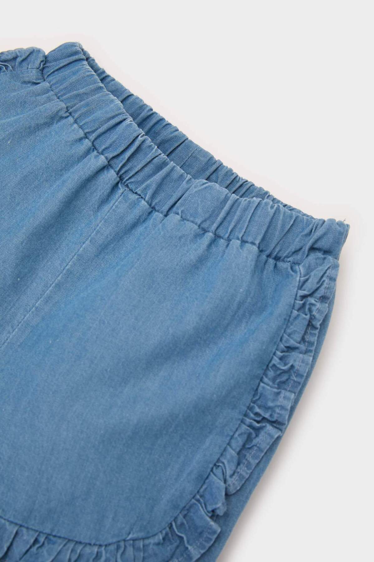 Defacto Beli Lastikli Jean Şort Kız Bebek Z8272A223SM fotoğrafı 2 (önizleme)