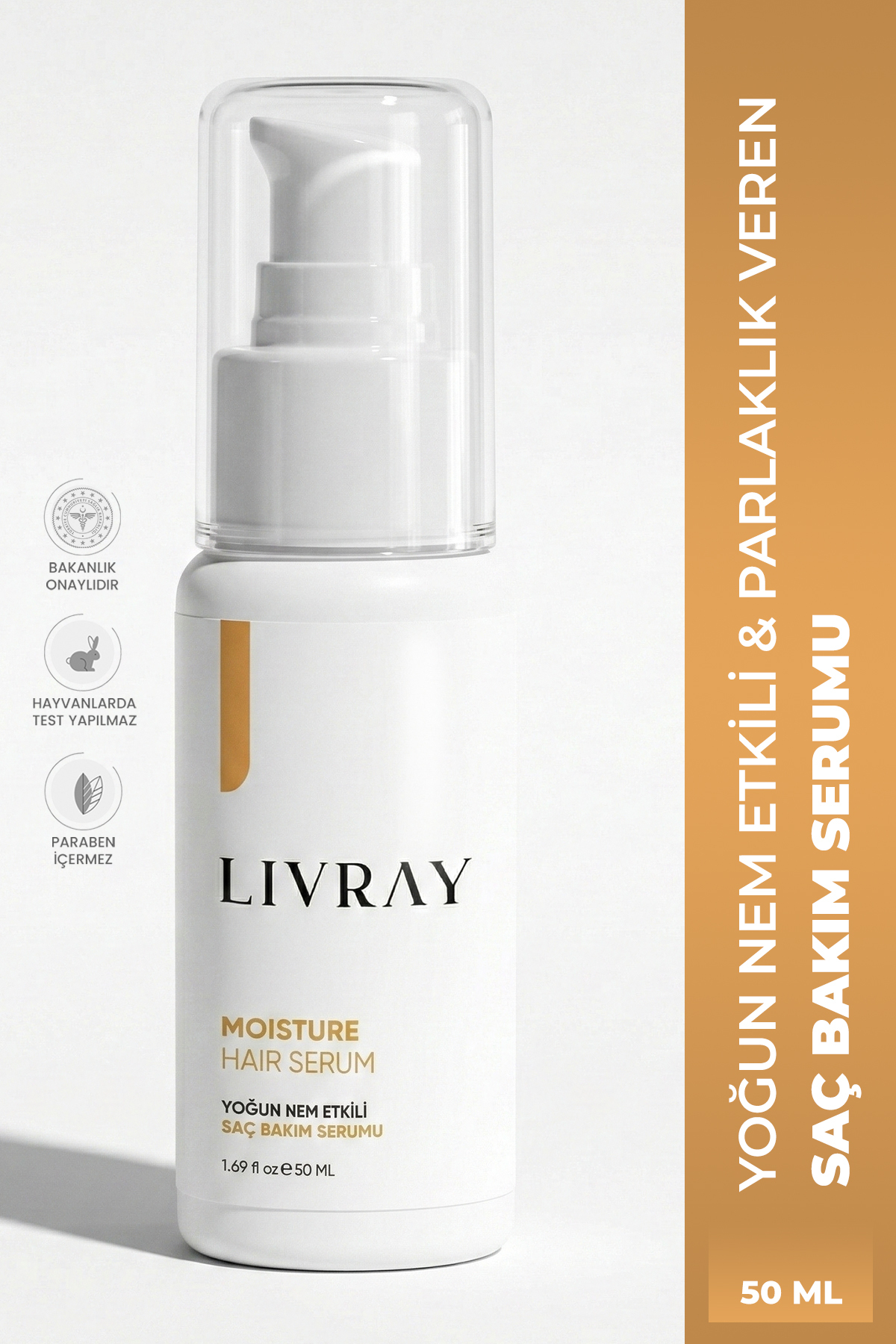 Livray Yoğun Nem Etkili Saç Bakım Serumu - Besleyici Ve Canlandırıcı (50 ML) — 8684091010166