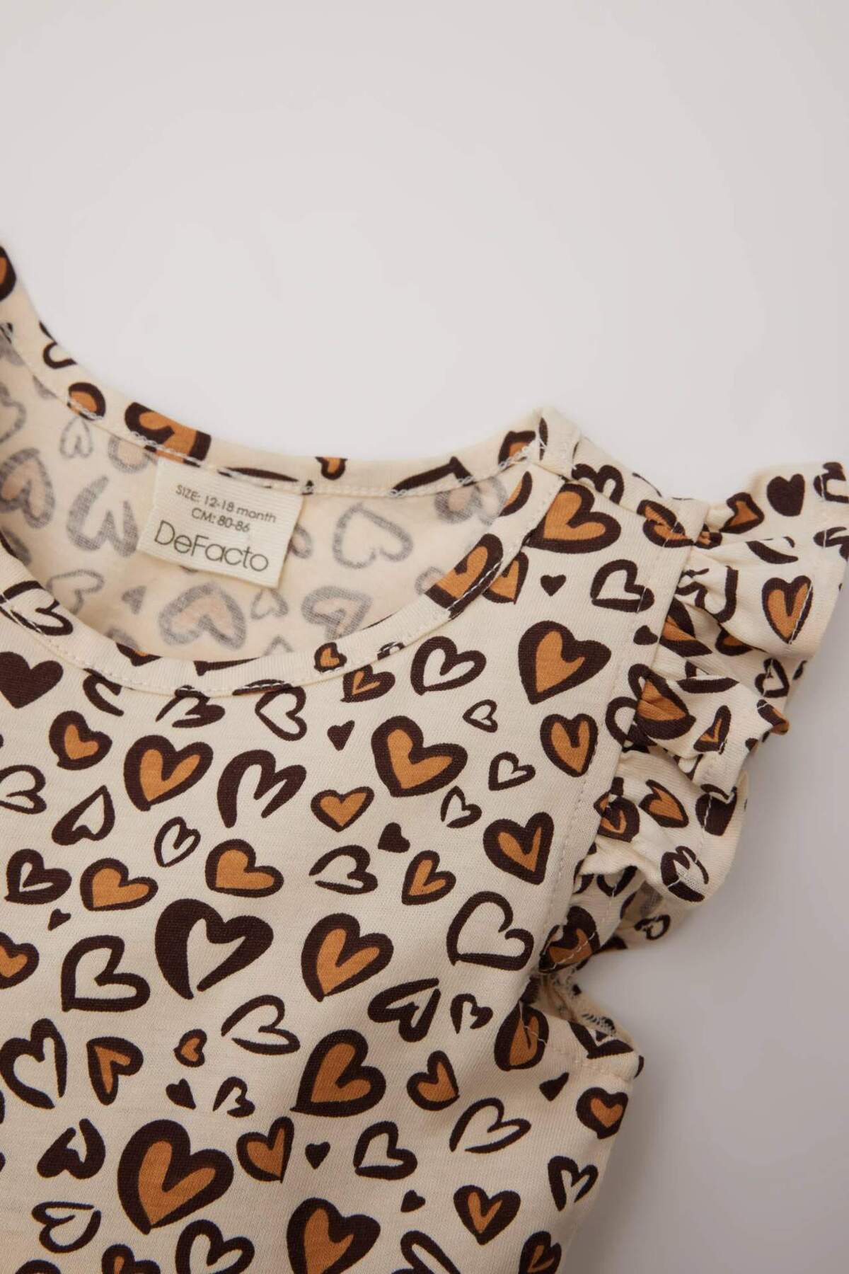 Defacto Desenli Kısa Kollu Yazlık Elbise Kız Bebek A0136A523SM fotoğrafı 2 (önizleme)