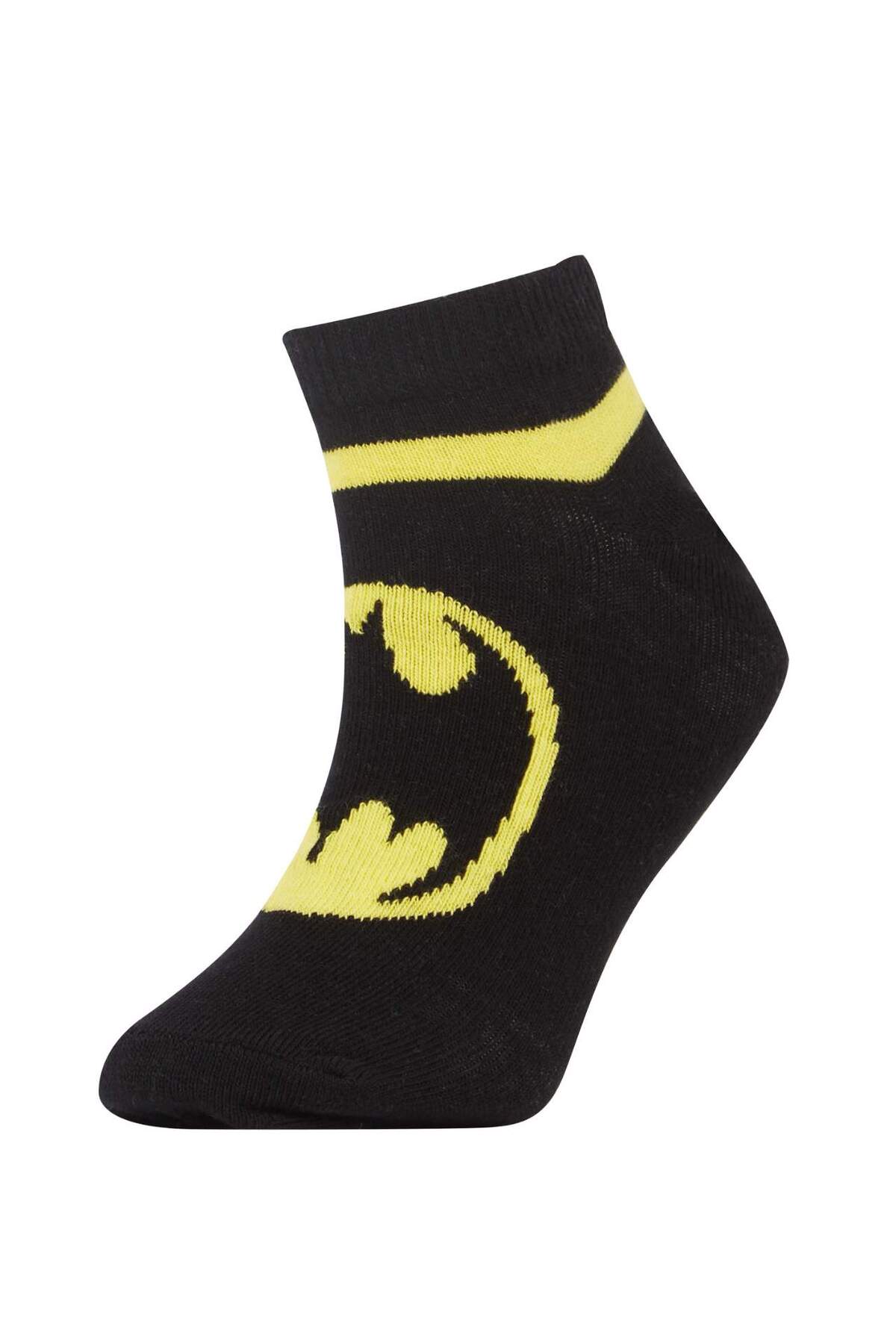 Defacto Batman Pamuklu 3'lü Patik Çorap Erkek Çocuk V6649A6NS fotoğrafı 4 (önizleme)