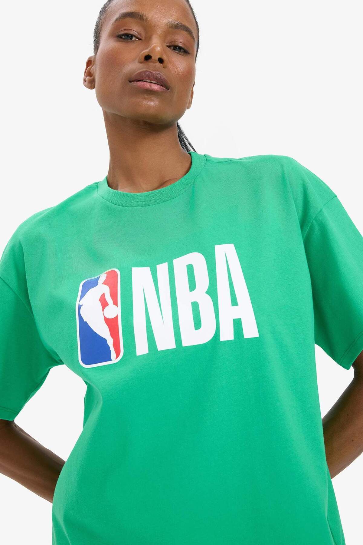 DeFacto %100 Pamuk NBA Wordmark Oversıze Tişört X2993AZ22SM