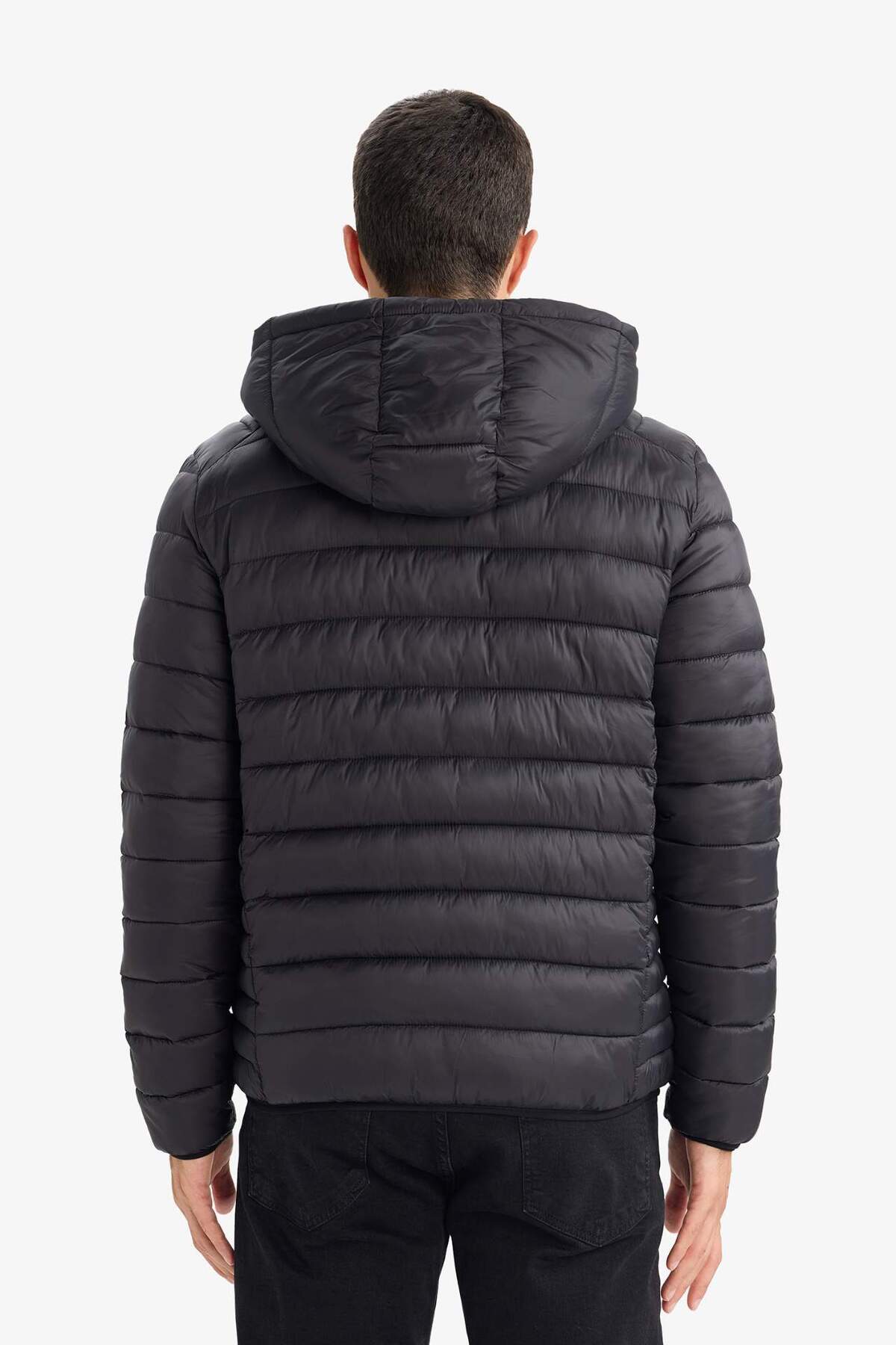 Defacto  Slim Fit Kapüşonlu Su İtici Isı Yalıtımlı Şişme Mont N4661AZ20AU - Görsel 6