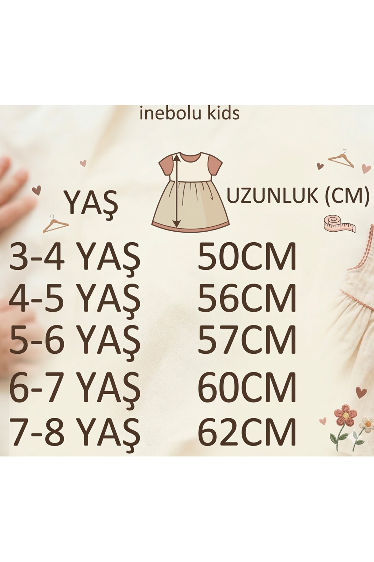inebolu kids Kız Çocuk Fiyonk Detaylı Pamuklu Beyaz Elbise fotoğrafı 7 (önizleme)