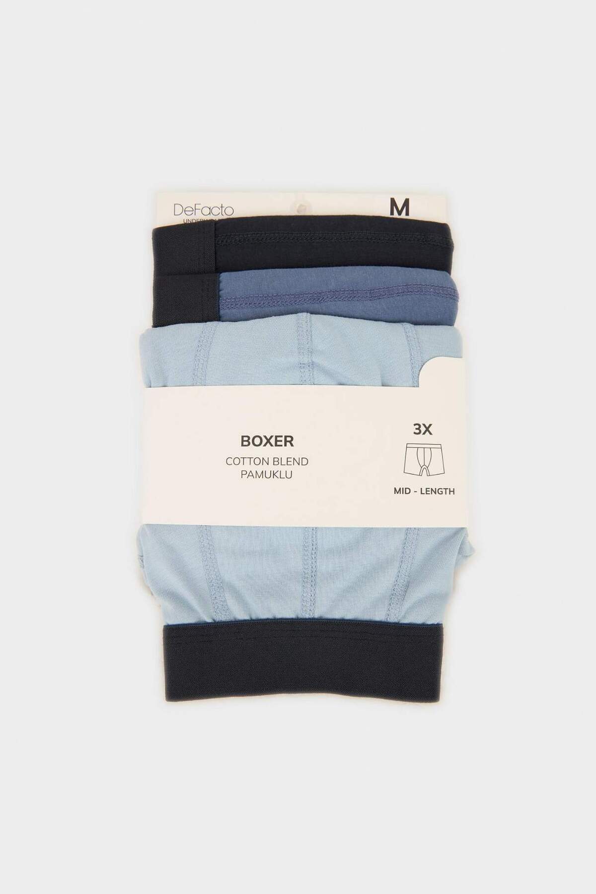 Defacto  Regular Fit 3'lü Boxer G0045AX25WN - Görsel 7