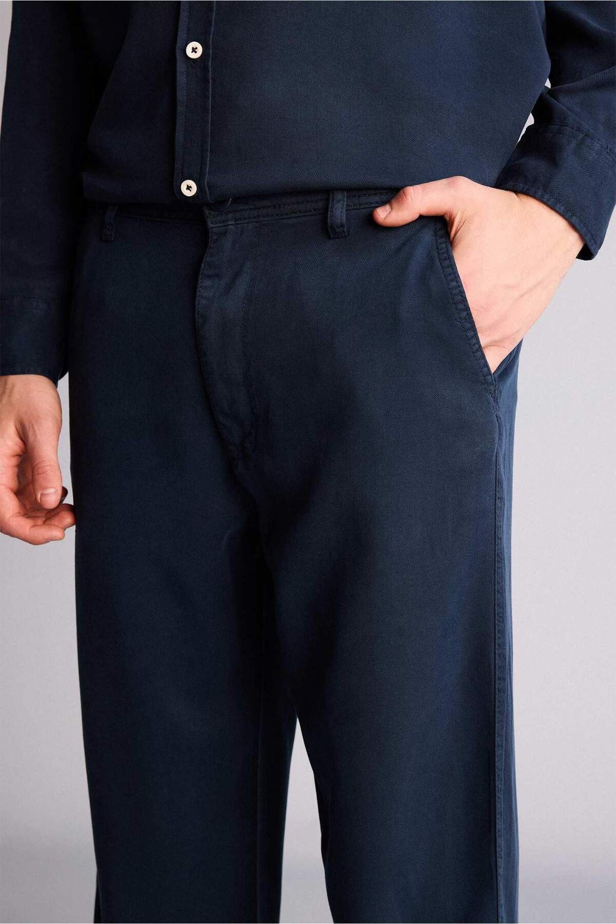 DeFacto Ultra Yumuşak RELAX Fit Premium Beli Lastikli Pantolon H0794AX26SP görsel 4