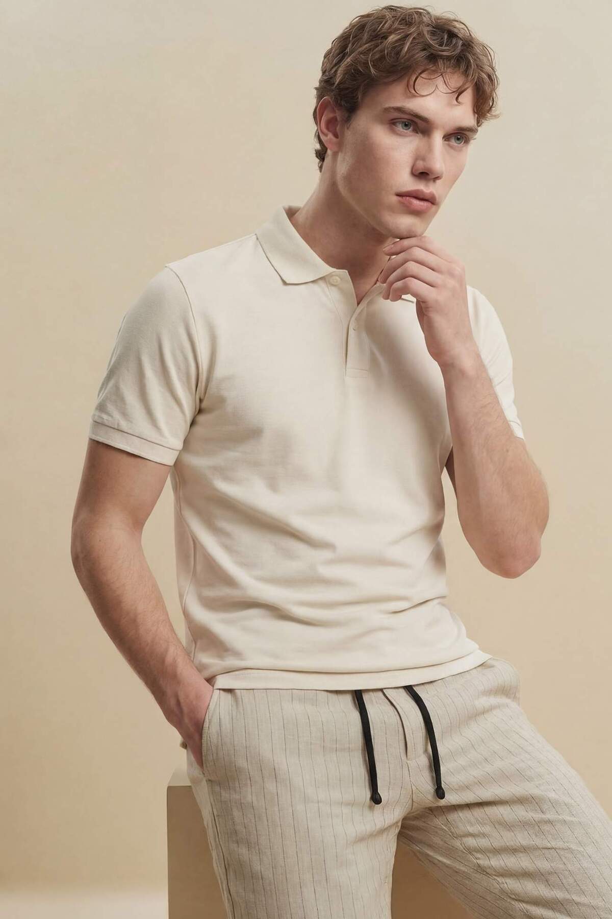 Defacto 100% Cotton Regular Fit Short Sleeve Polo T-Shirt F9818Ax26Sp