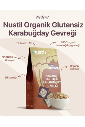 NUSTİL Glutensiz Ve Organik Karabuğday Gevreği 250g