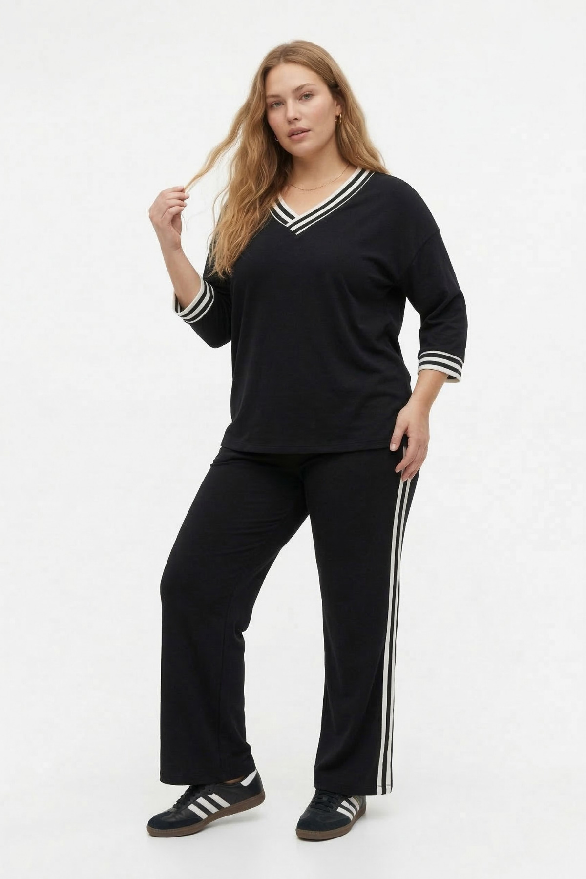 Mivoon Şeritli Takım Oşho %100 Modal Kumaş Şeritli Soft Dokulu M-6XL görsel 2