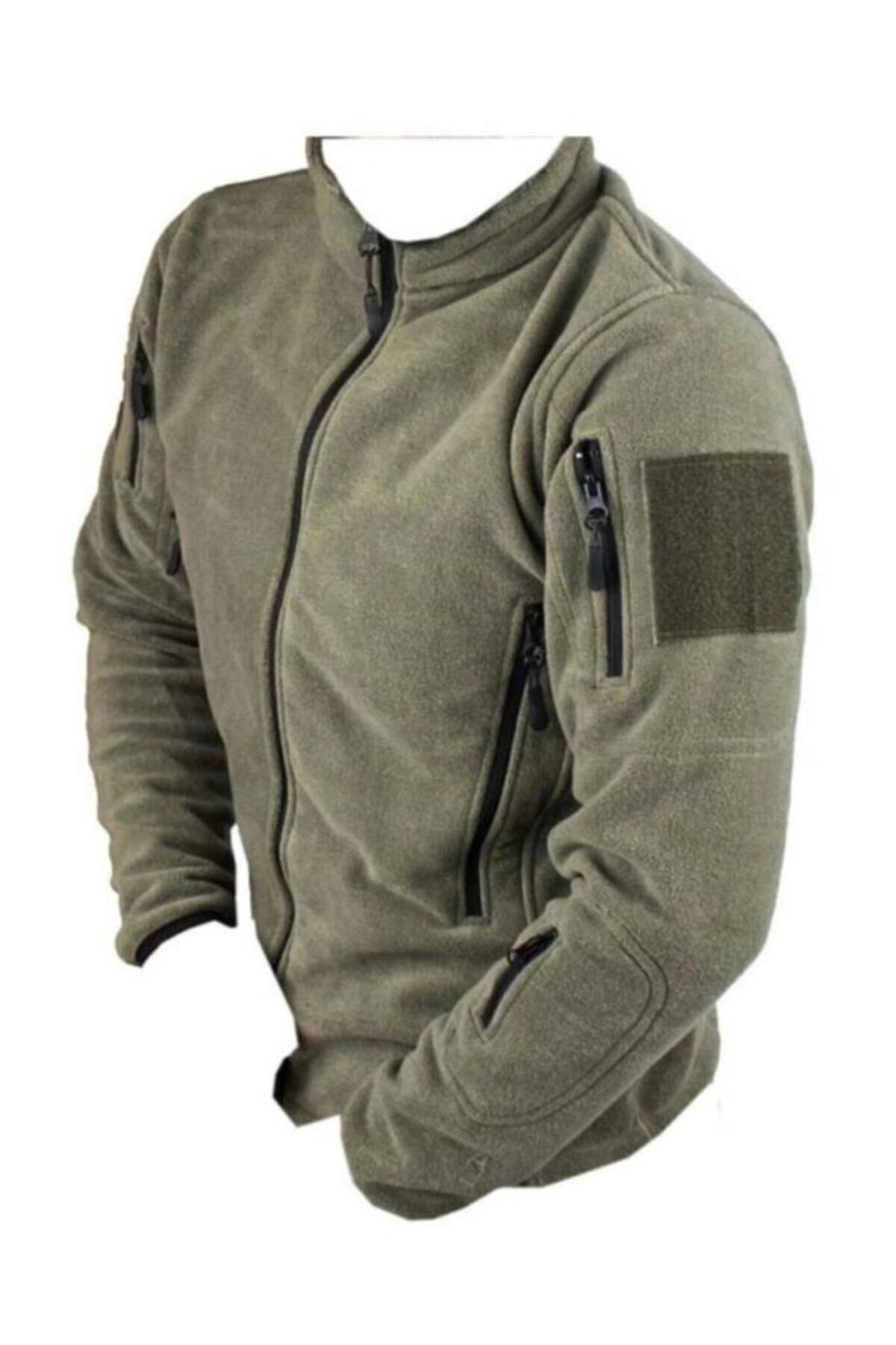 SINGLE SWORD Unisex Haki Yeşil 5 Cepli Polar Mont Haki Yeşil L — رنگارنگ Au54