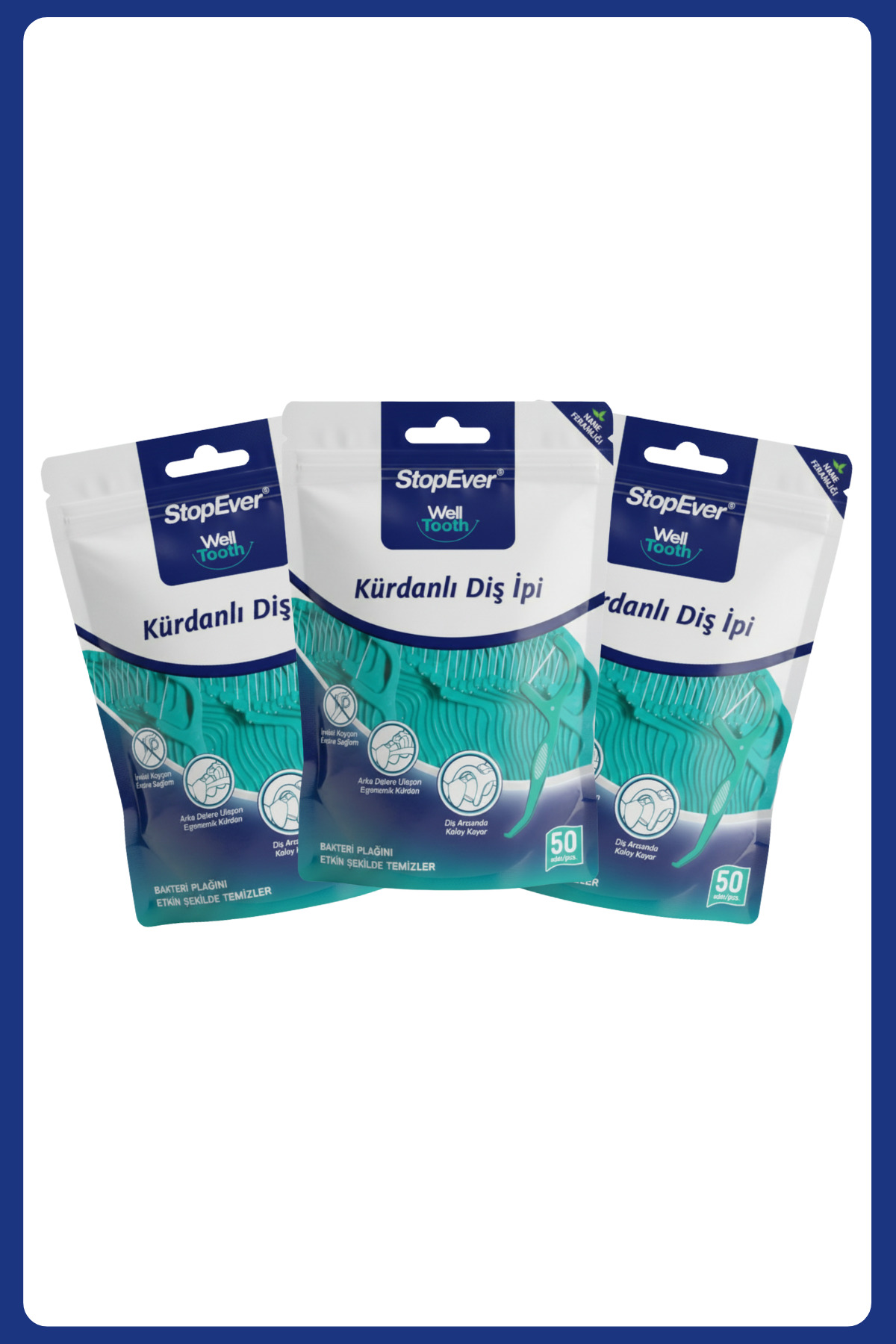 StopEver Well Tooth Kürdanlı Diş Ipi - Nane Ferahlığı - 3x50 Adet - Fiyatı, Yorumları