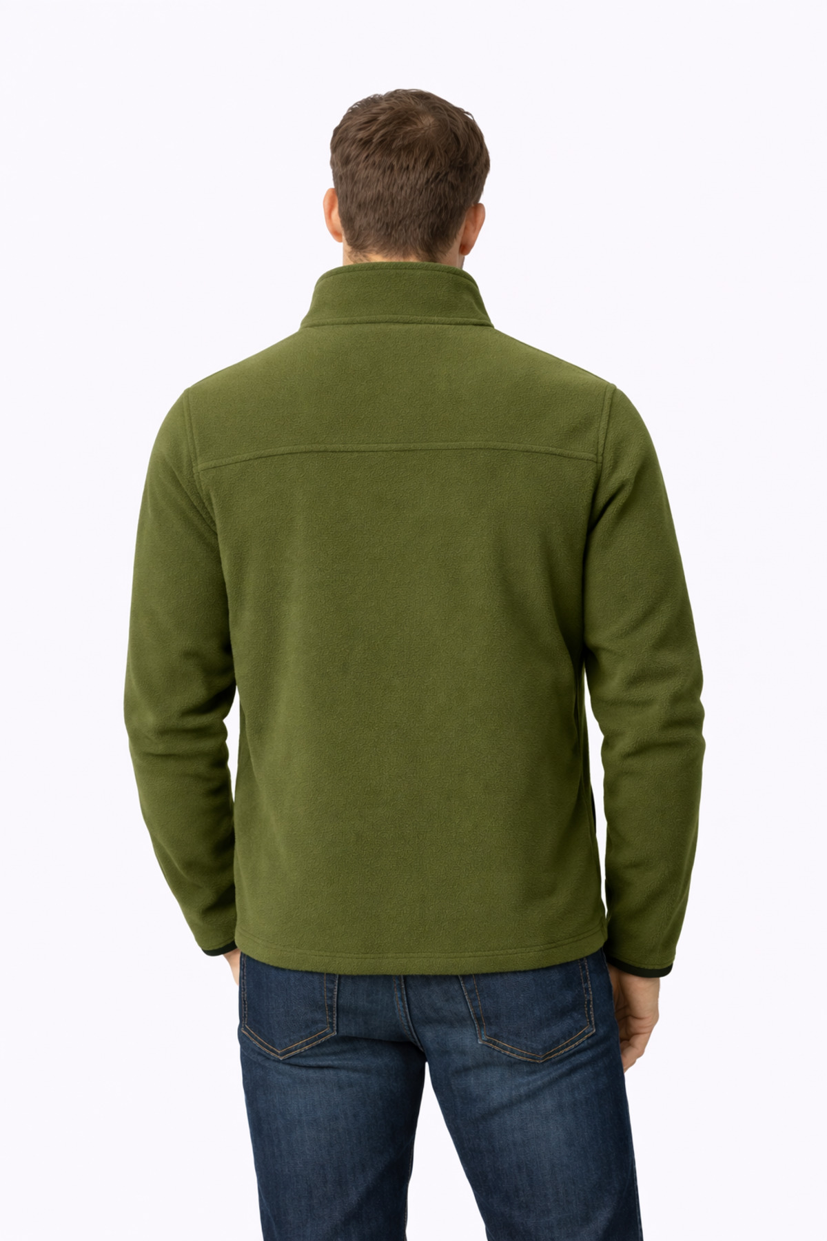 KaeLaurean  Erkek Anti-pilling Tüylenme Yapmayan Standart Fit Dik Yaka Soğuk Geçirmez Üç Cepli Fermuarlı Polar - Görsel 3