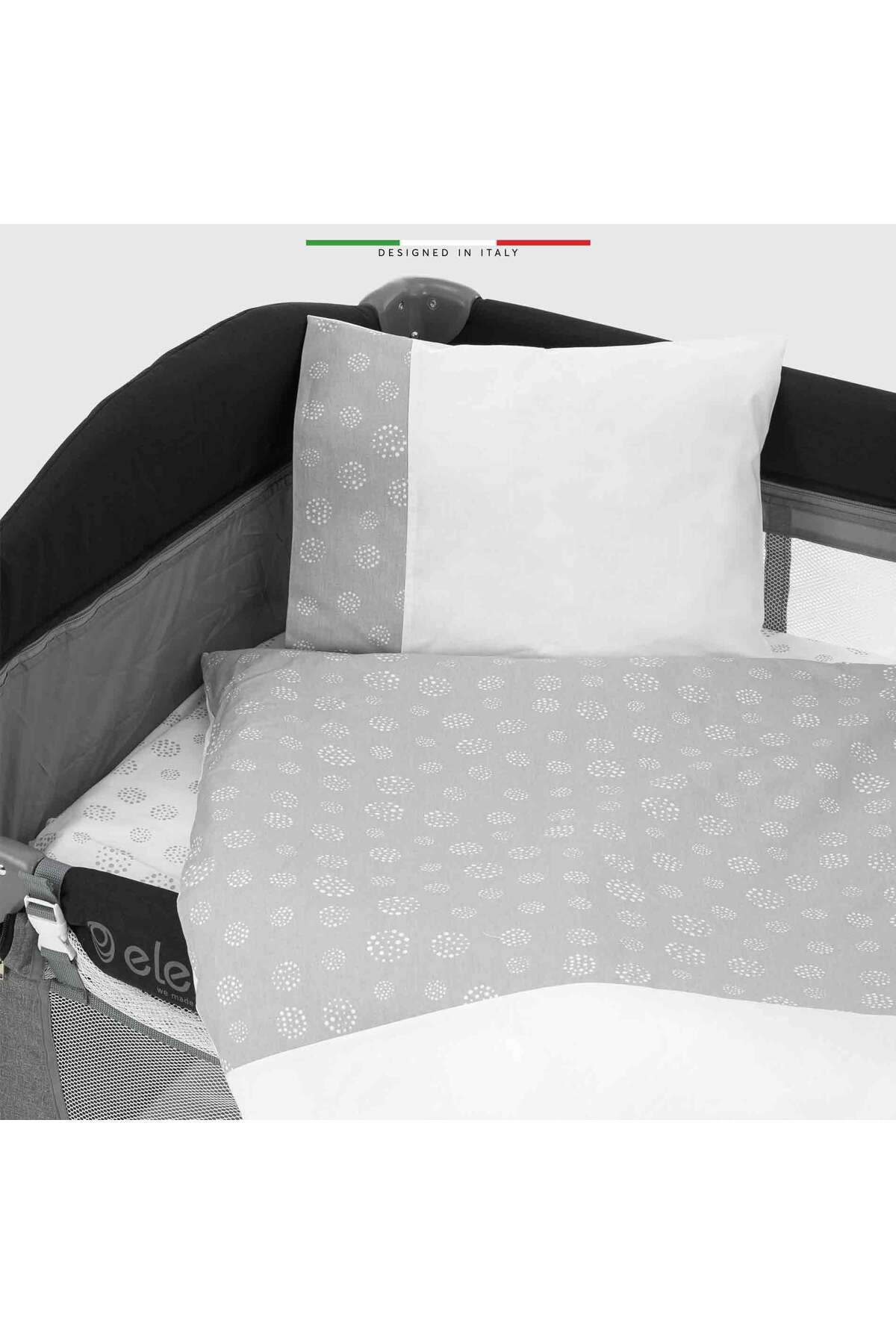 Elele Life Space 6 Parça Oyun Parkı Park Yatak Bebek Uyku Seti Gri fotoğrafı 7 (önizleme)