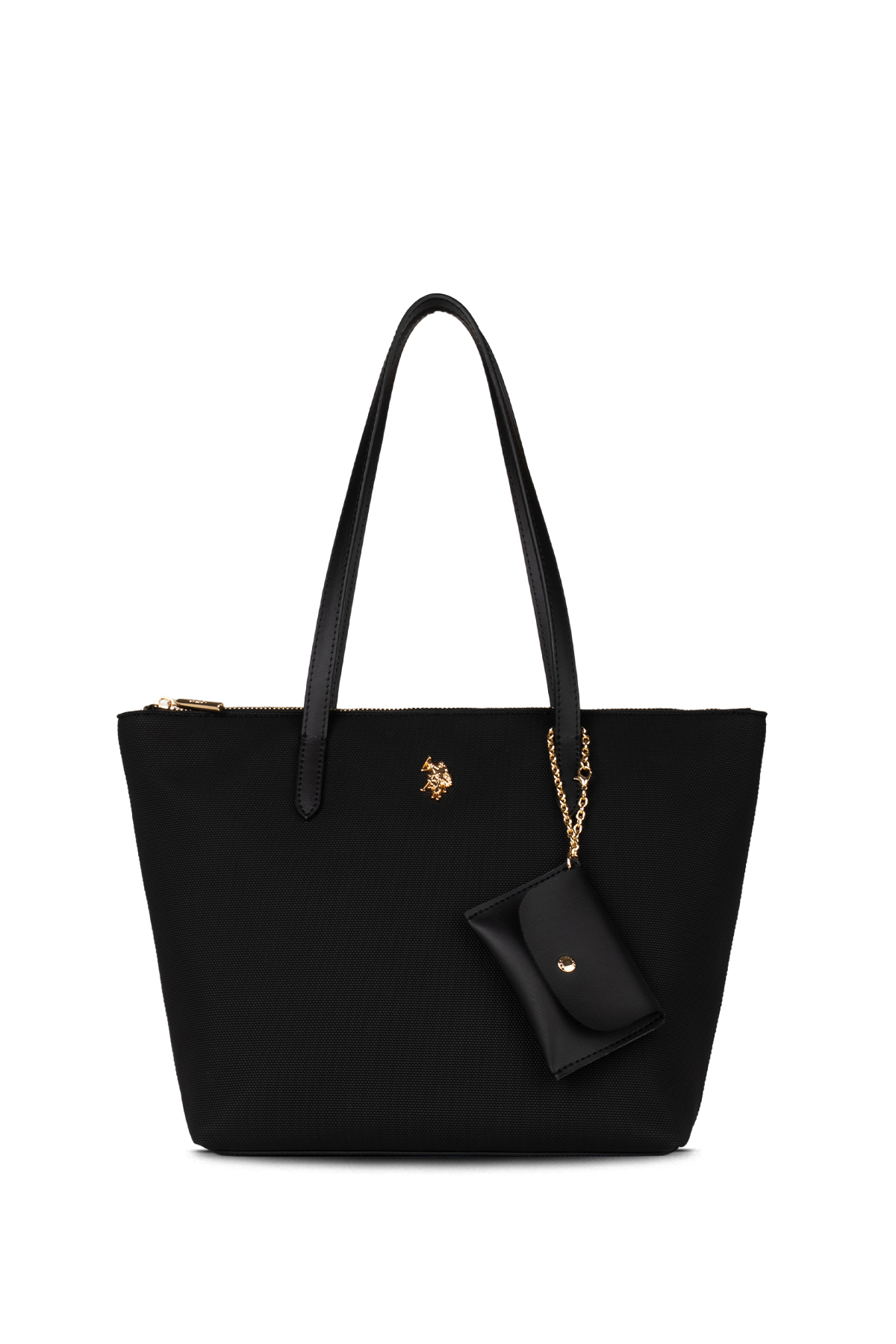 U.S. Polo Assn. حقيبة كتف نسائية سوداء Us26303 حصرية على الإنترنت
