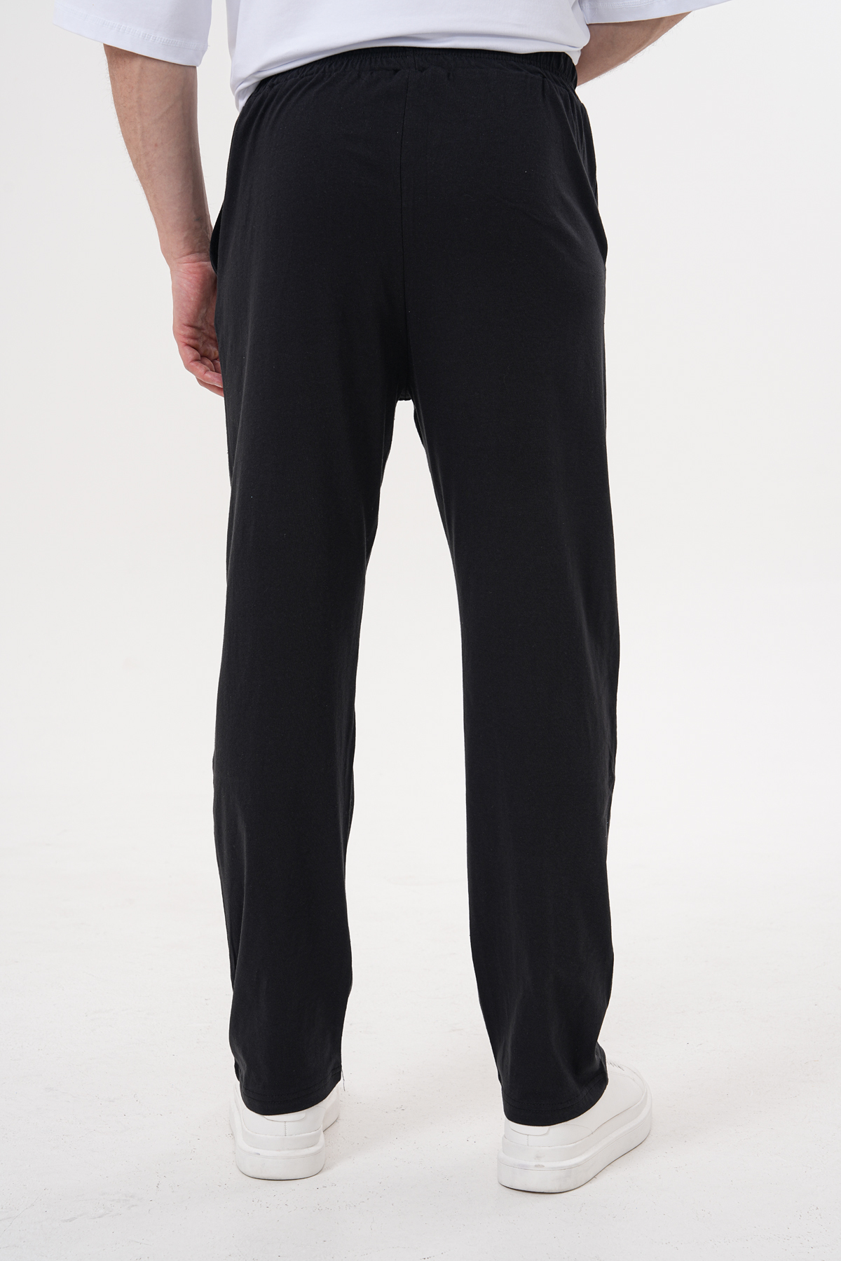 Arvin  Erkek Regular Fit Cepli Yumuşak Dokulu Comfort Siyah Yazlık Pijama Altı Eşofman - Görsel 5