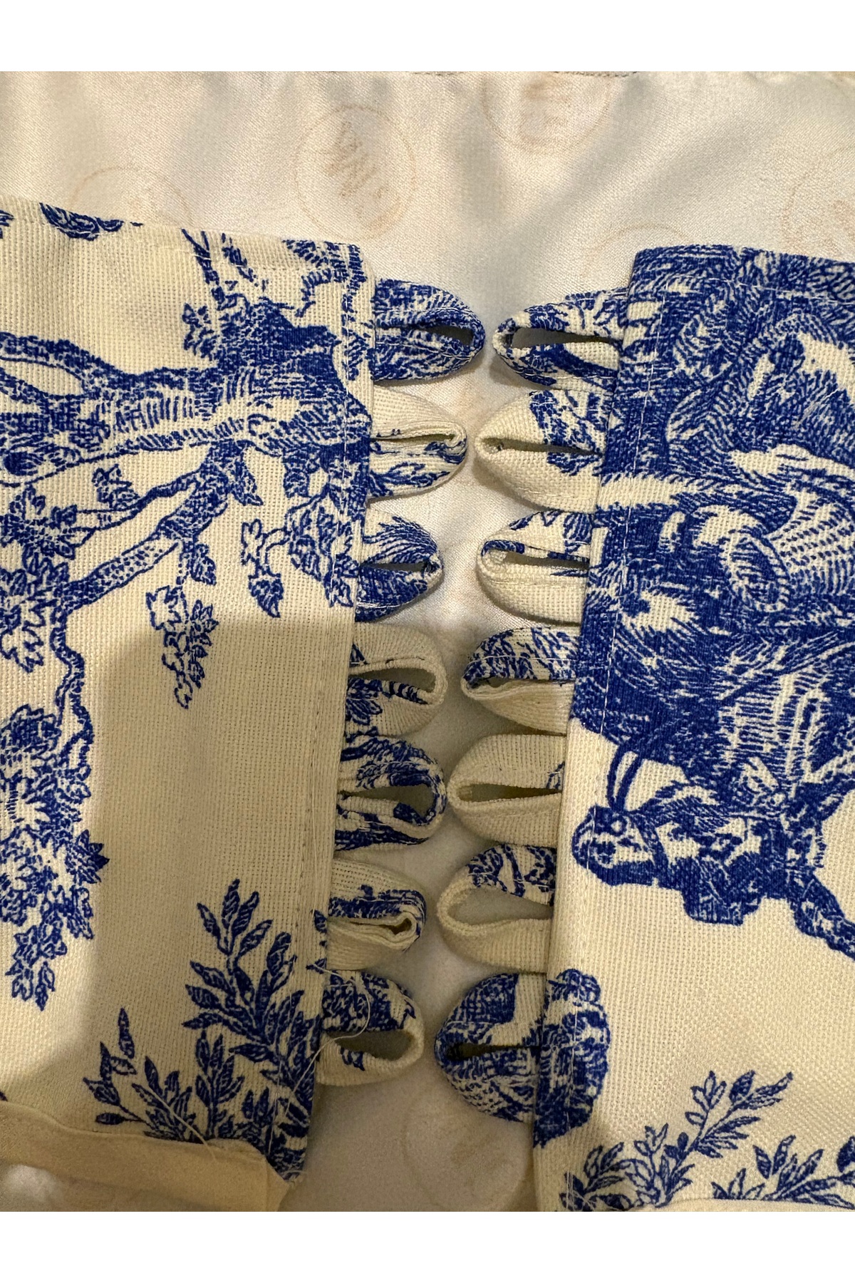 Ahya Designs  Fransız Desenli Mavi Korse - Görsel 2