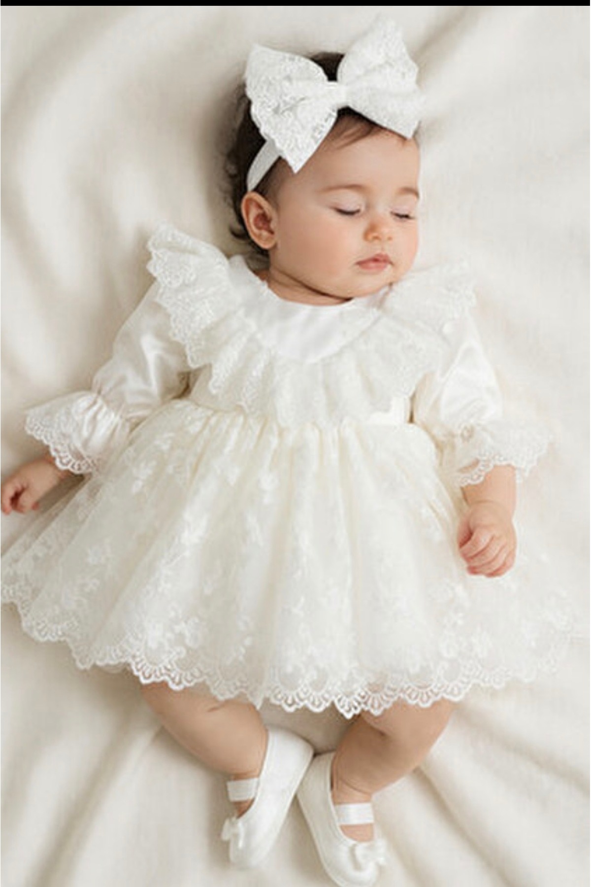 Aurelia Lace Premium Set – Baby Girl Holiday Lace Dress | Baby Girl Eid Outfit Gift Box