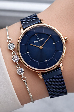 Daniel Klein Orjinal 2 Yıl Garantili Rose Gold Renk Hasır Çelik Kordonlu Kadı...