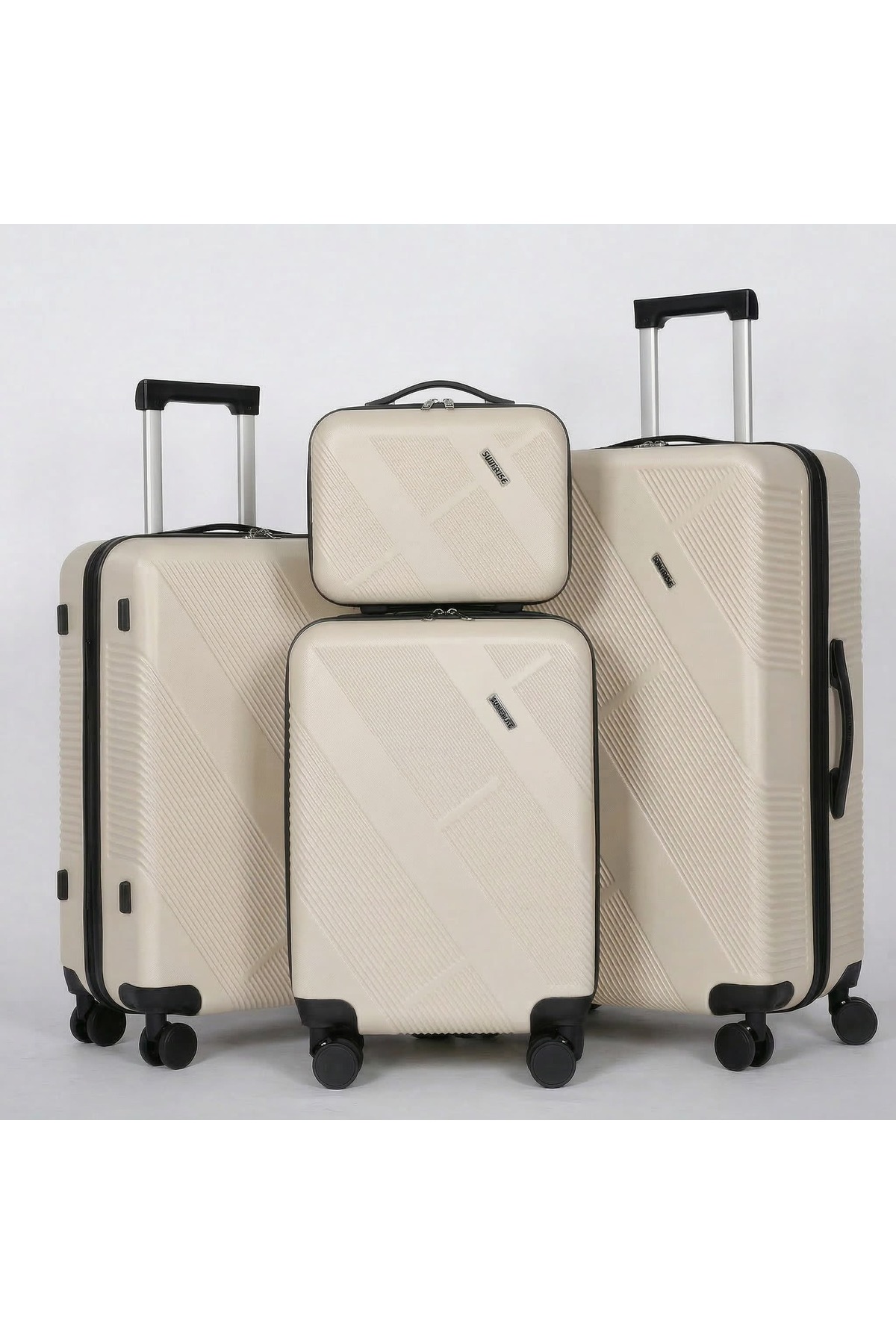 Flieger Luggage طقم حقائب سفر مكون من 3 أو 4 قطع، حقيبة سفر صلبة بعجلات، قفل،...