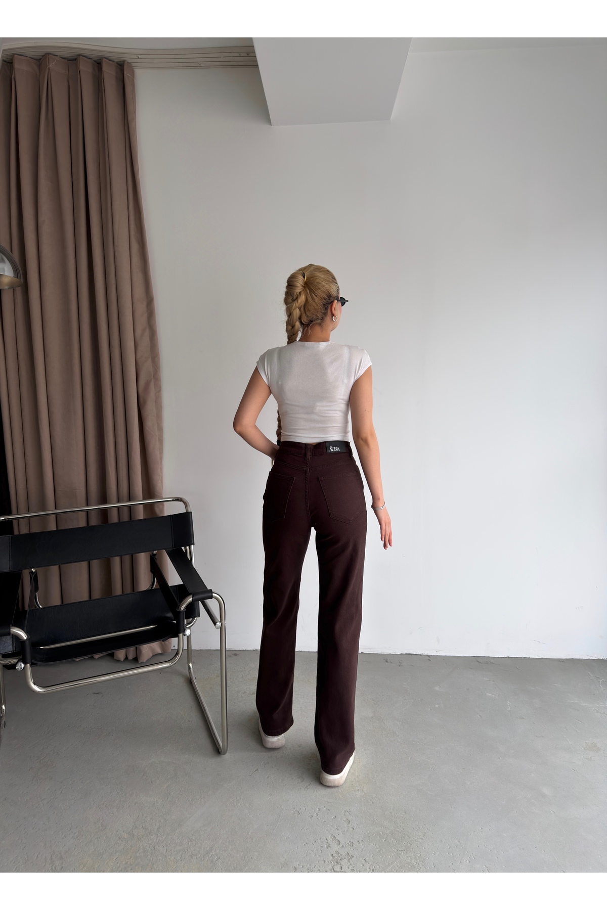 FIREVOGUE  PALAZZO ACI KAHVE YÜKSEK BEL - Görsel 3