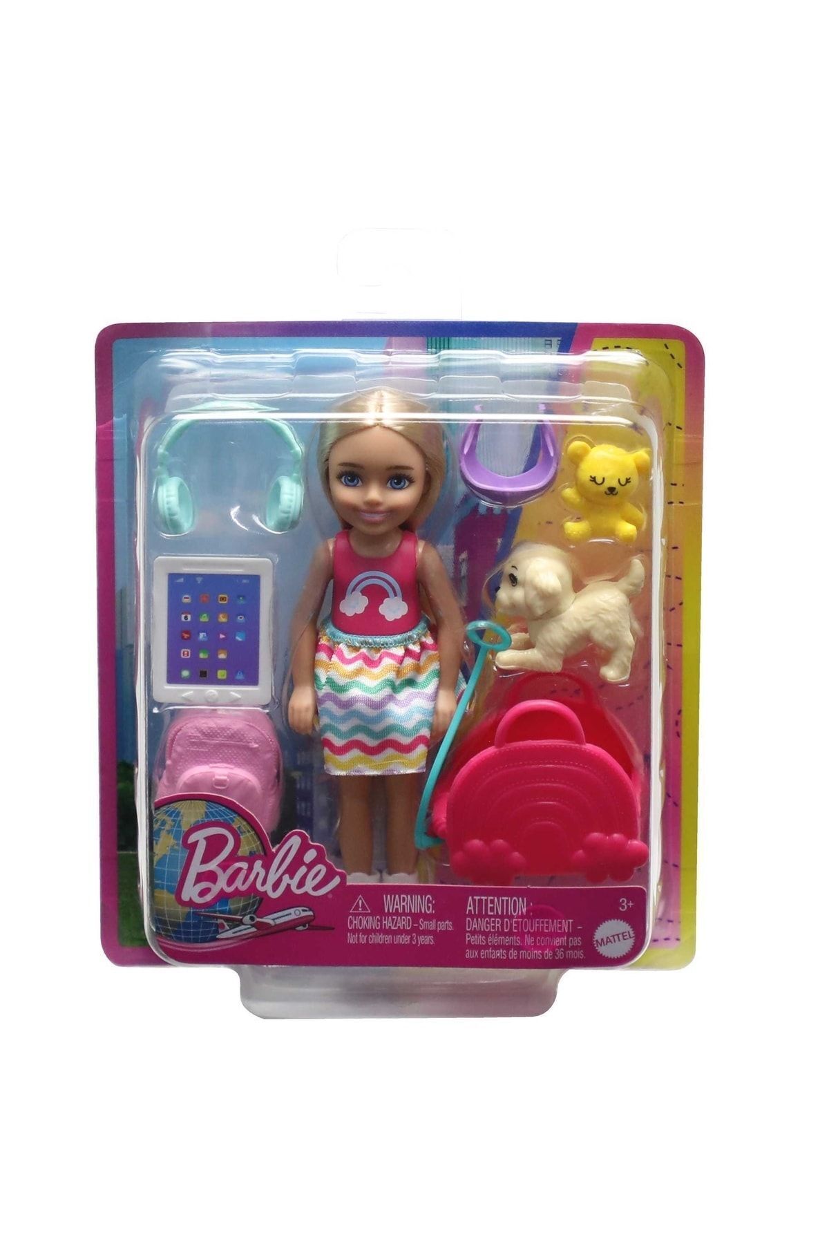 Barbie Seyahatte Chelsea™ Bebek ve Aksesuarları, yavru köpeğiyle seyahat seti HJY17 fotoğrafı 6 (önizleme)