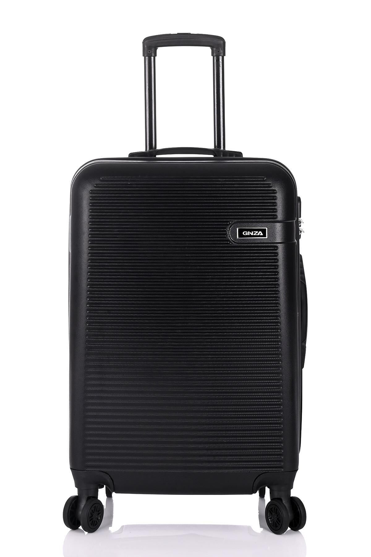 DERİEND  3000 Unisex 3'lü Valiz Seti Siyah - Görsel 5