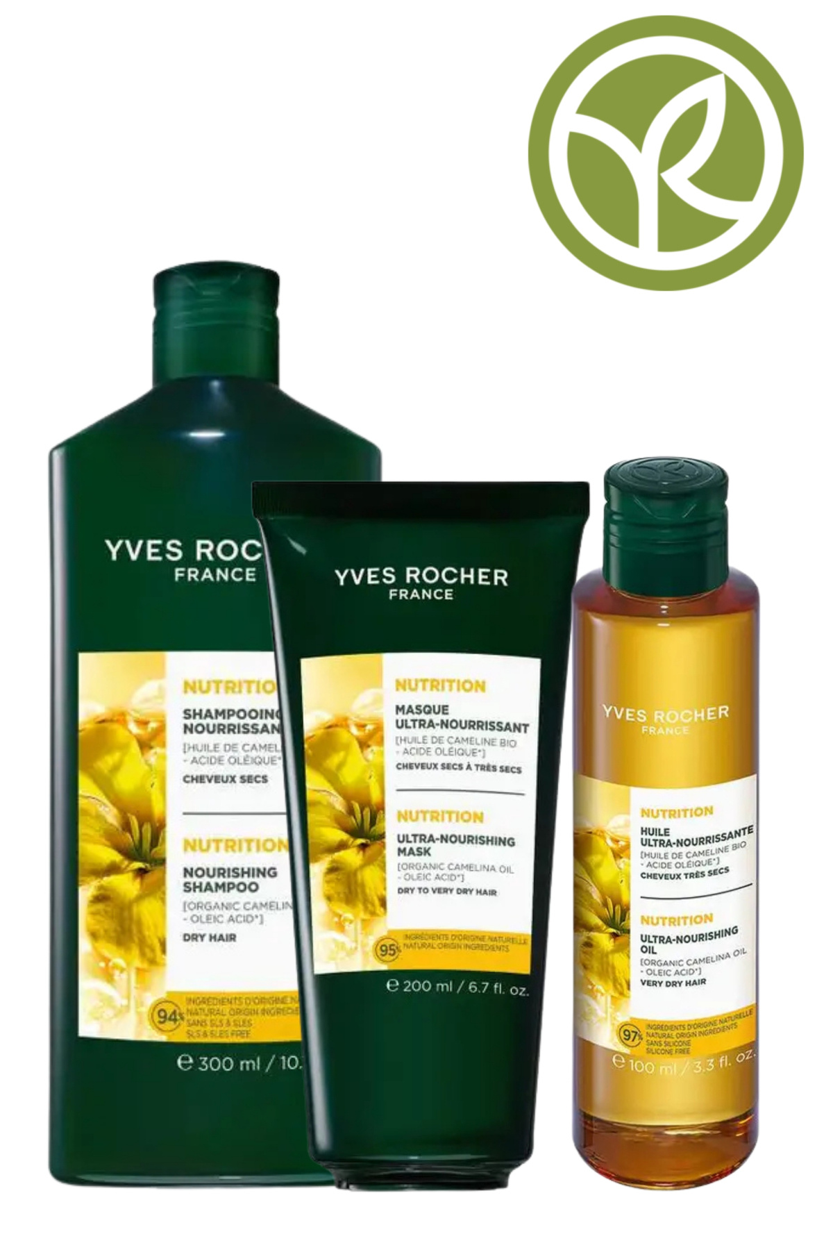 Yves Rocher Kuru ve Çok Kuru Saçlar için Besleyici Prebiyotik 3'lü