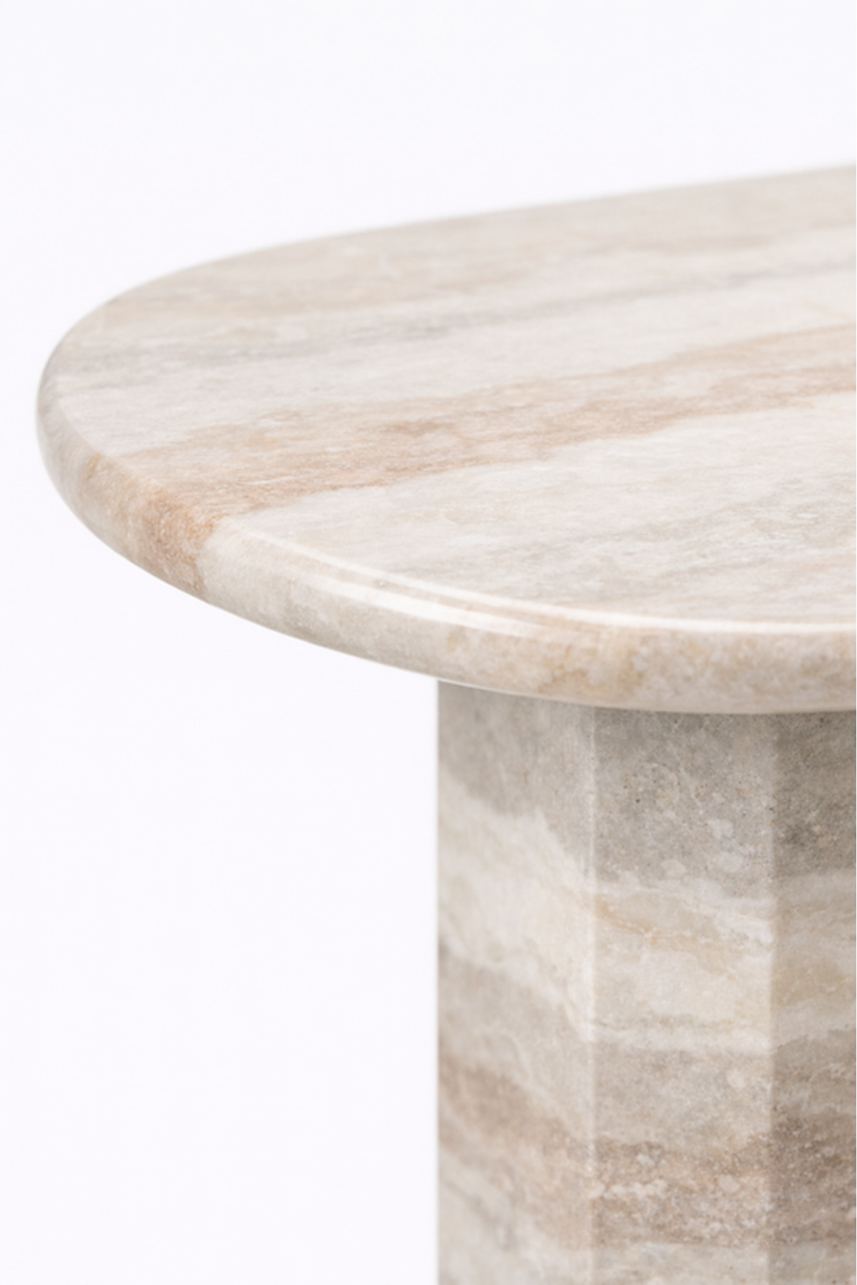 طاولة كونسول من الخشب الفاتح والرخام، طاولة مدخل ع...