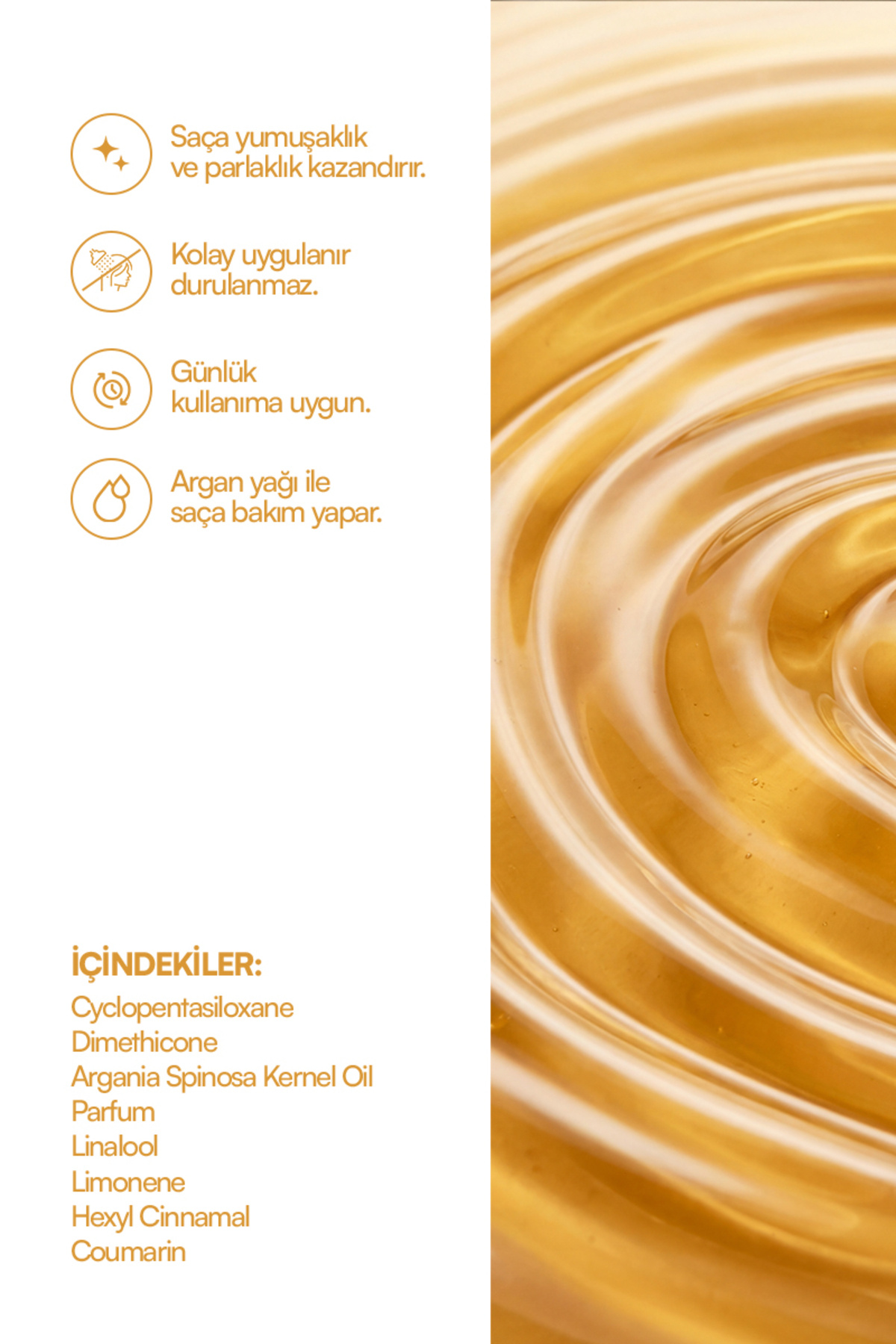 Bloom Series Argan Oil Saç Bakım Yağı 100 ml | Argan Yağlı Saç Besleyici Onarıcı Serum — ARGAN2 — تصویر 2 از 3
