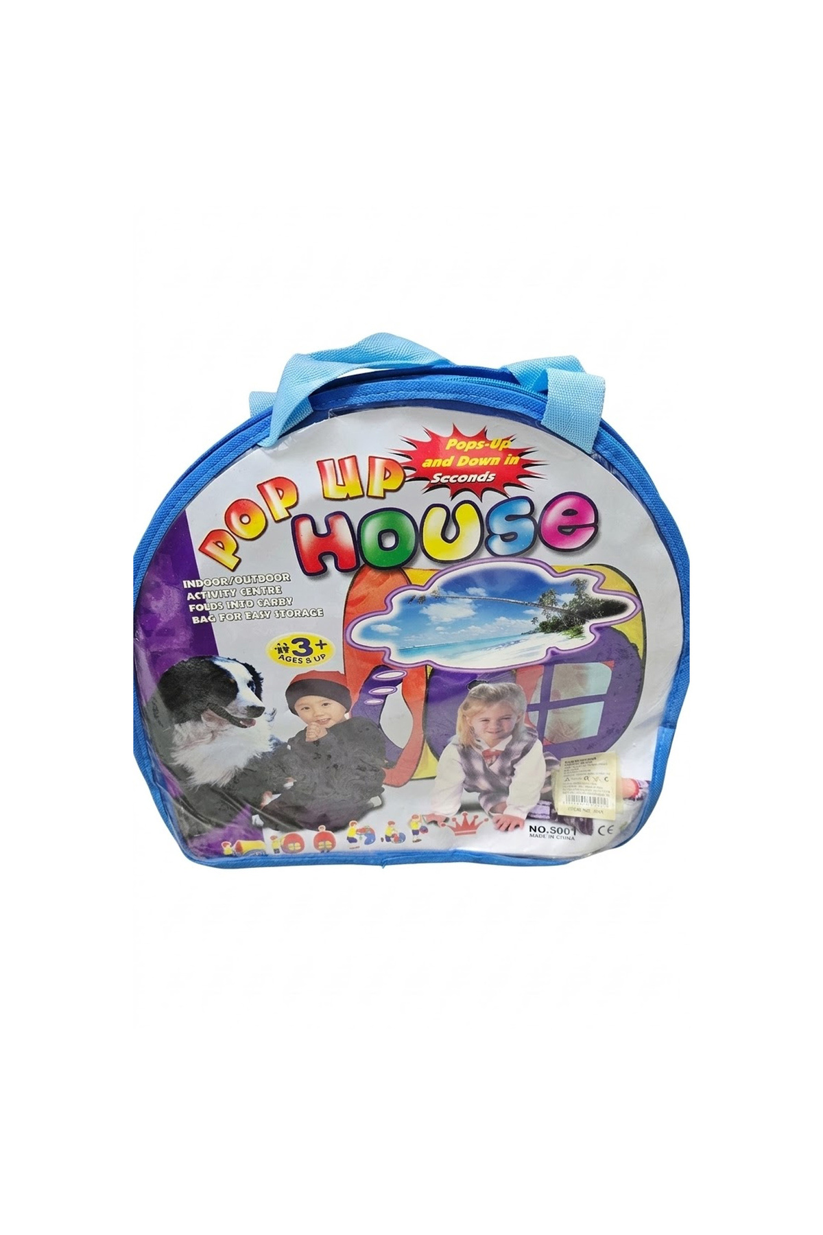 direkstoktan Çocuklar İçin Katlanabilir Pop-Up Oyun Evi Çadırı Atkur 70x90 cm - House Play Tent Indoor/Outdoor fotoğrafı 5 (önizleme)