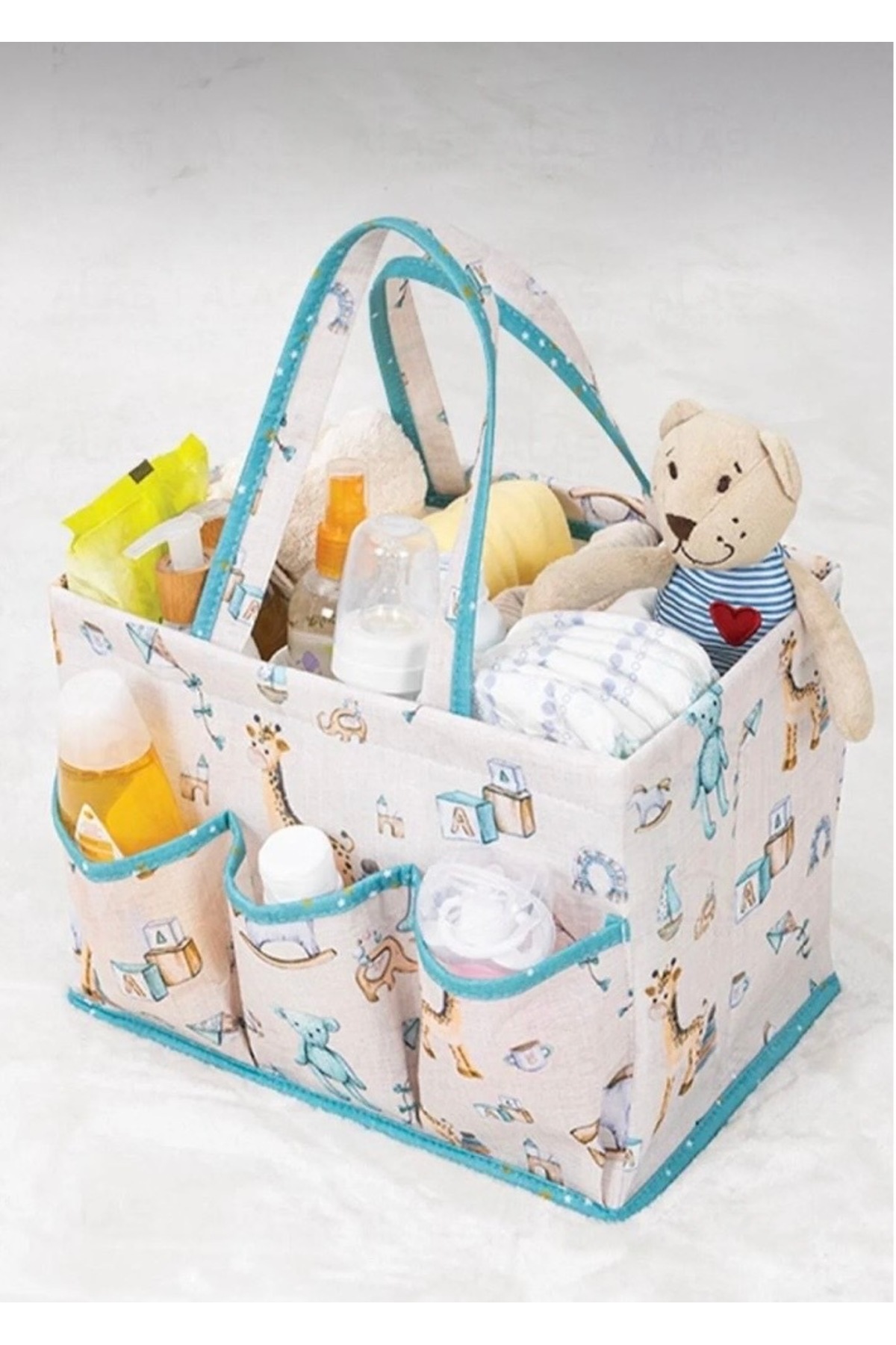 Charlotte Candle Baby Kulplu Bebek Bakım Çantası Düzenleyici Seyahat Çantası Bebek Aksesuar Taşıma Çantası Organizer fotoğrafı 2 (önizleme)