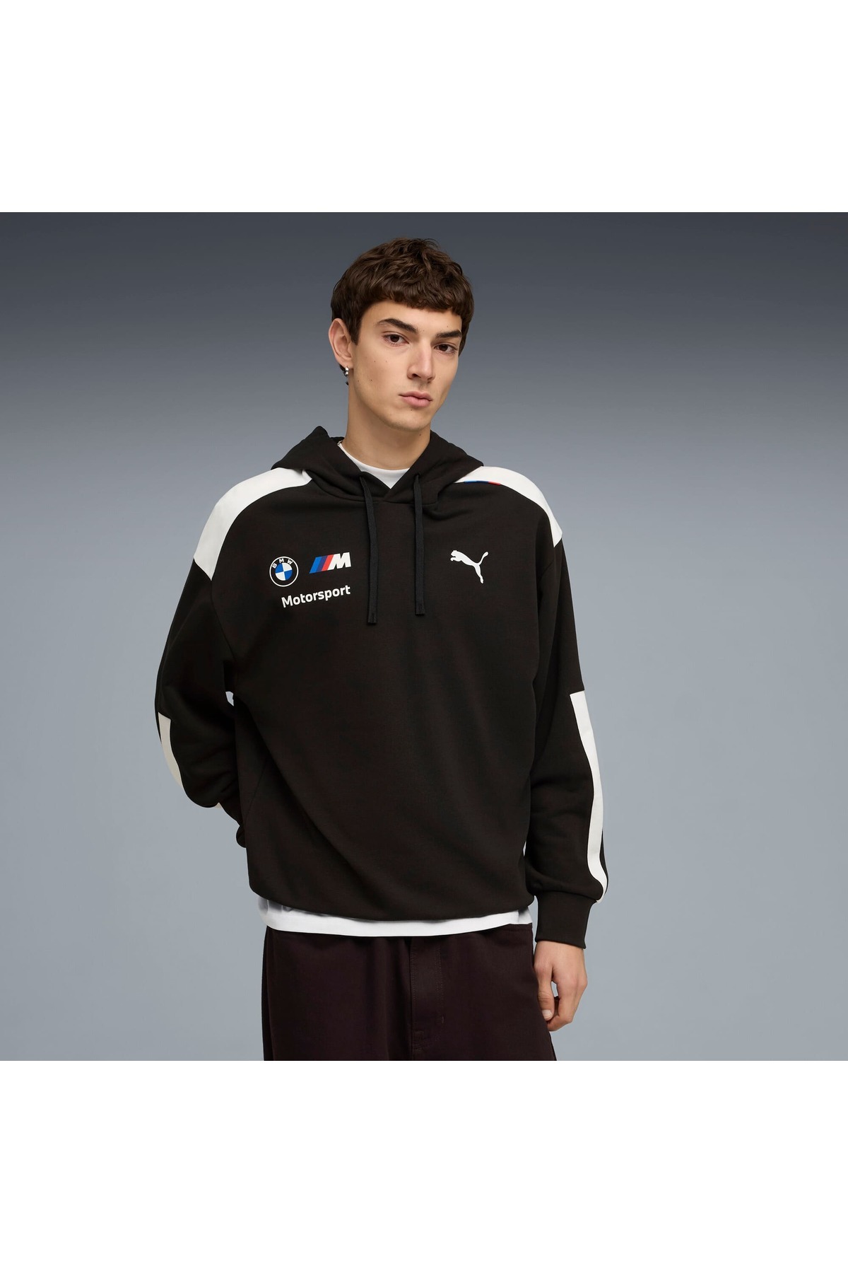 Puma BMW M Motorsport REPLICA DRIVERS Erkek Geniş Kesim SWEATSHIRT görsel 7