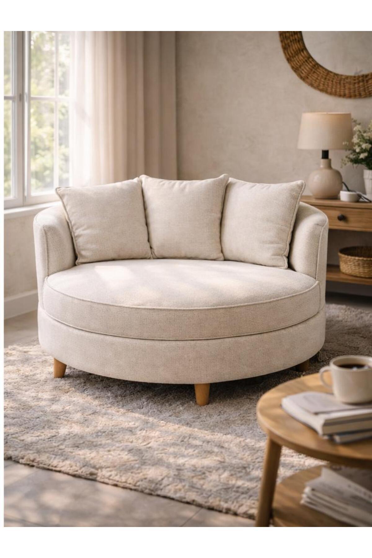 كرسي لاونج مودرن, دائري الخشب سويدي