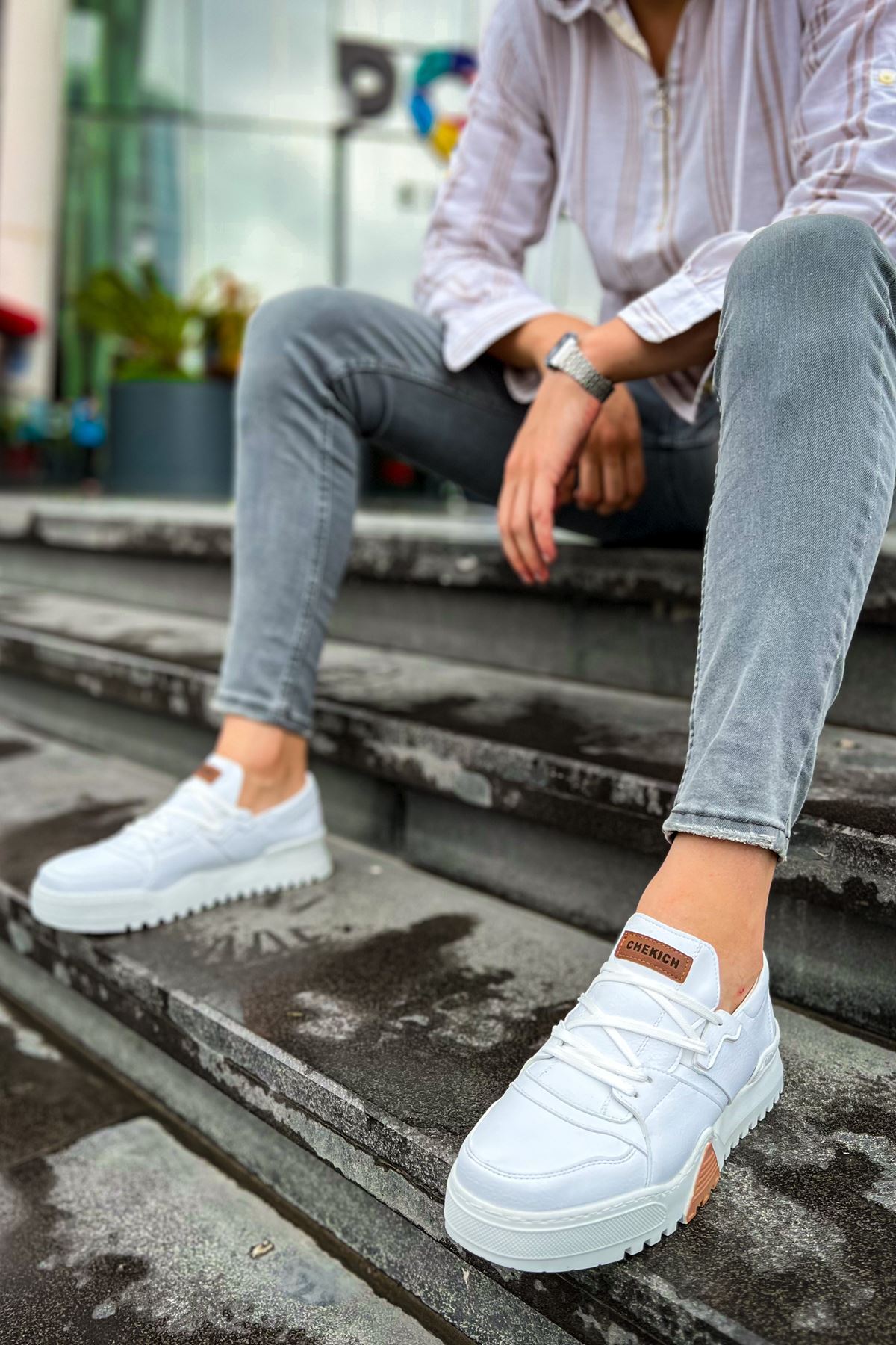 کفش اسنیکر Zapatos مردانه چرم مصنوعی | CH-CH067 - تصویر 4
