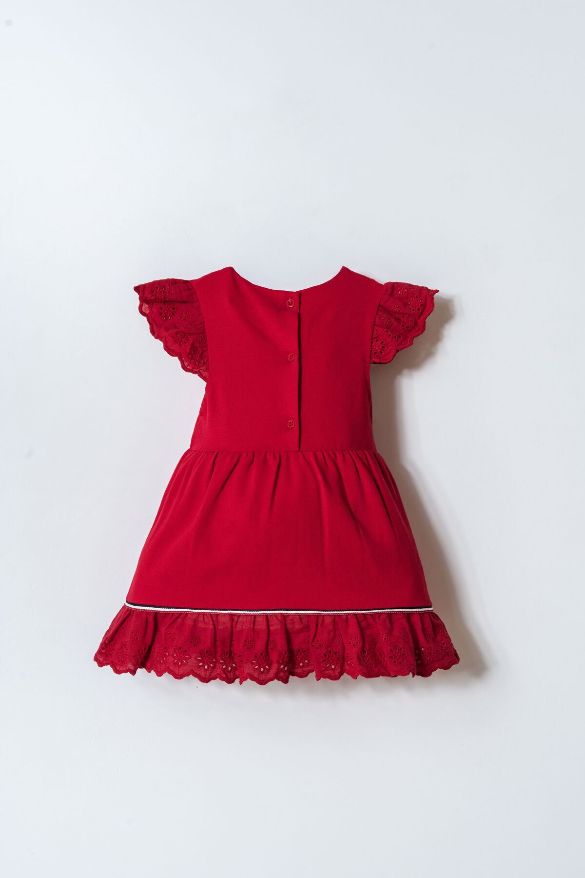 U.S. Polo Assn. Kız Bebek Kırmızı Elbise fotoğrafı 4 (önizleme)